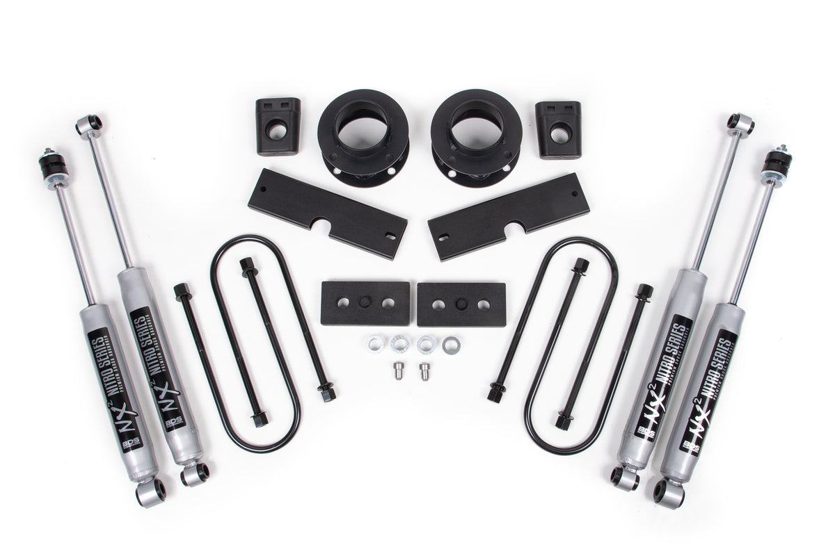 2 Inch Lift Kit Ram 3500 w/ Rear Air Ride 13-23 4WD BDS Suspension