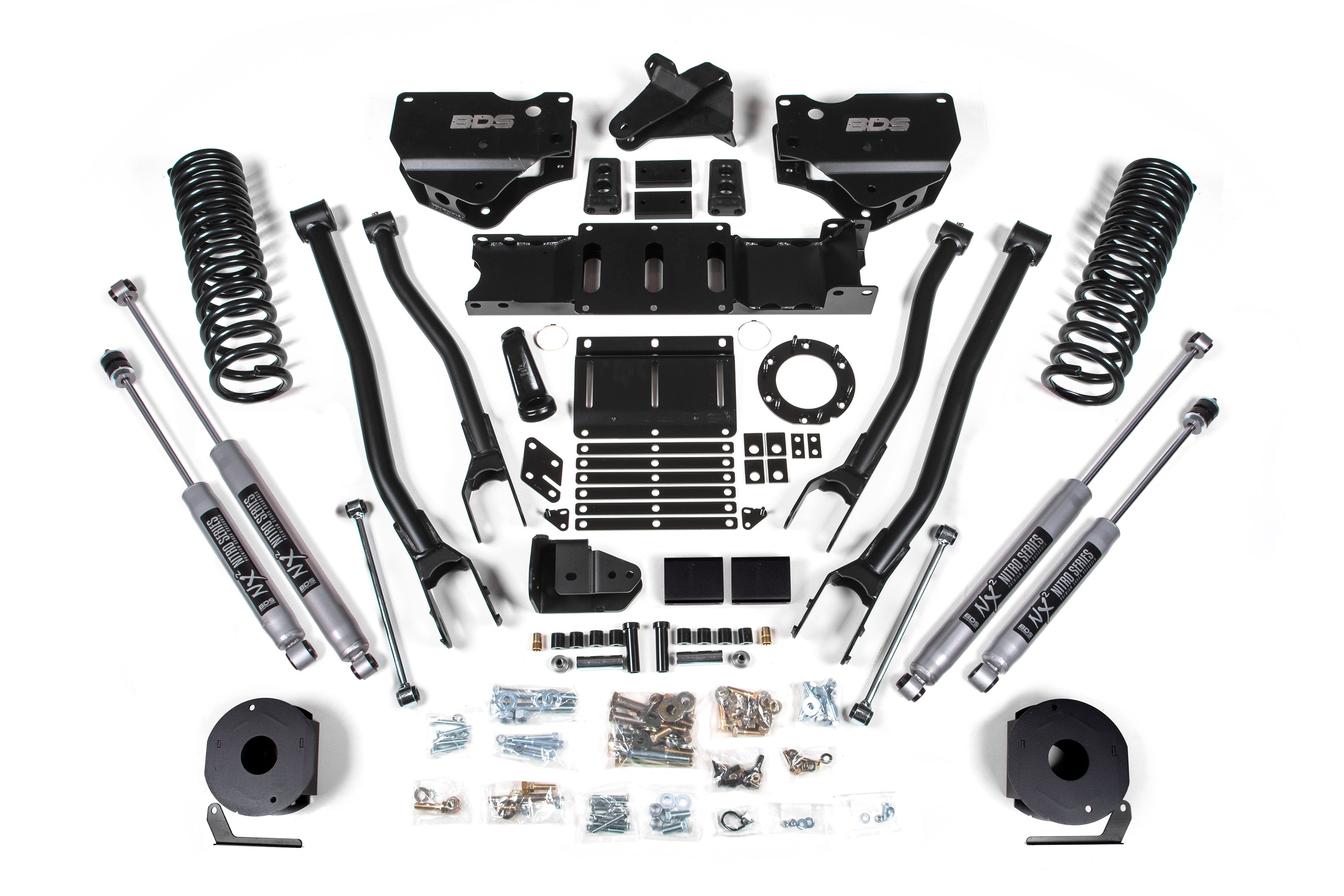 4 Inch Lift Kit w/ 4-Link Ram 2500 w/ Rear Air Ride 19-24 4WD Gas BDS Suspension