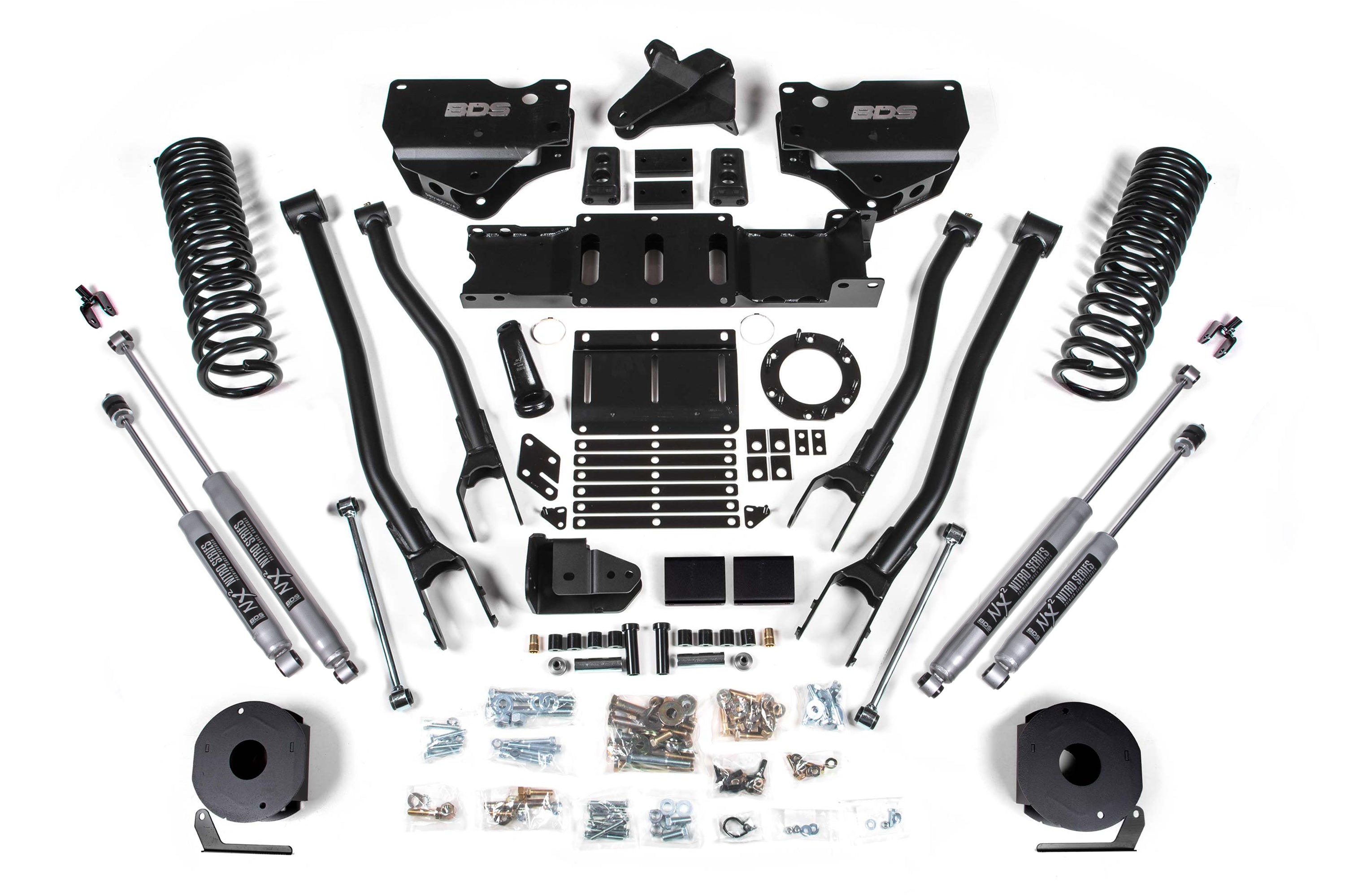 5.5 Inch Lift Kit w/ 4-Link Ram 2500 w/ Rear Air Ride 19-24 4WD Gas BDS Suspension