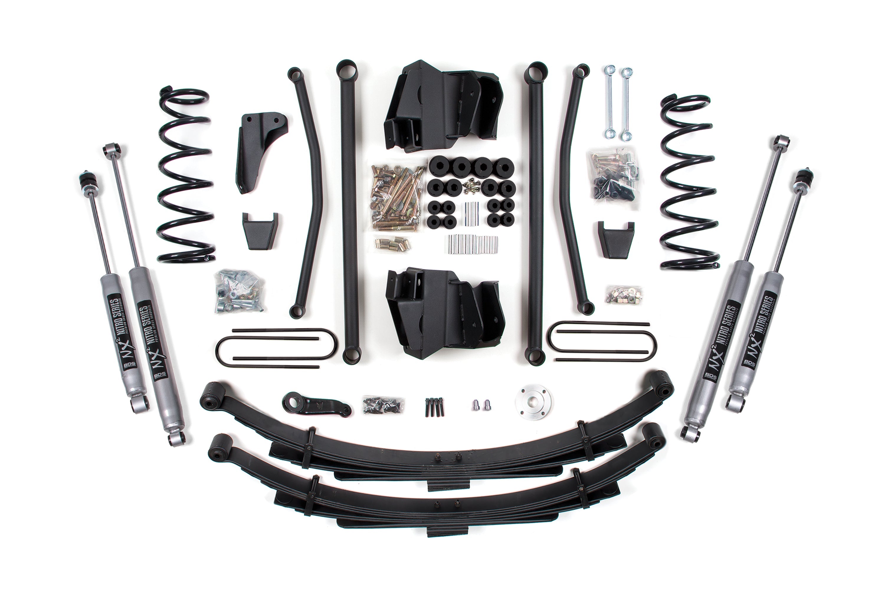 8 Inch Lift Kit Long Arm Dodge Ram 2500/3500 2008 4WD Diesel Manual Leaf Springs 4 Inch Axle BDS Suspension