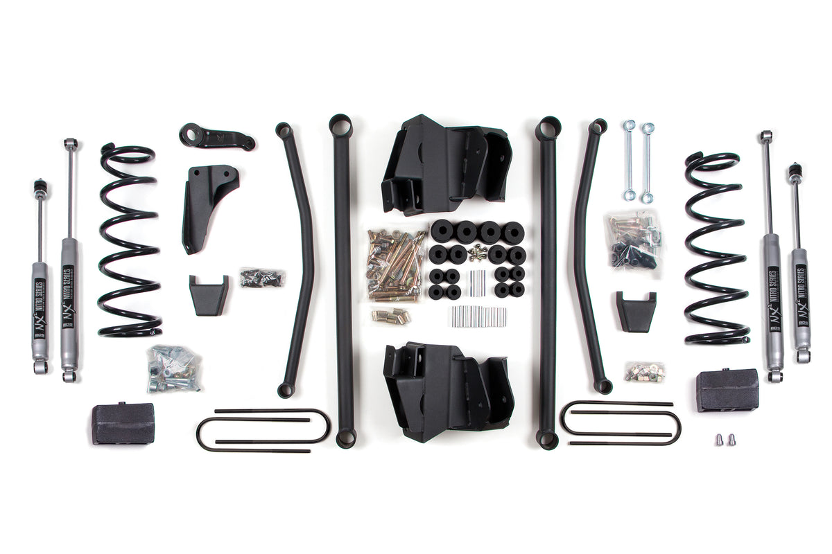4 Inch Lift Kit Long Arm Dodge Ram 2500 Power Wagon 05-07 4WD Gas Block 3.5 Inch Axle BDS Suspension