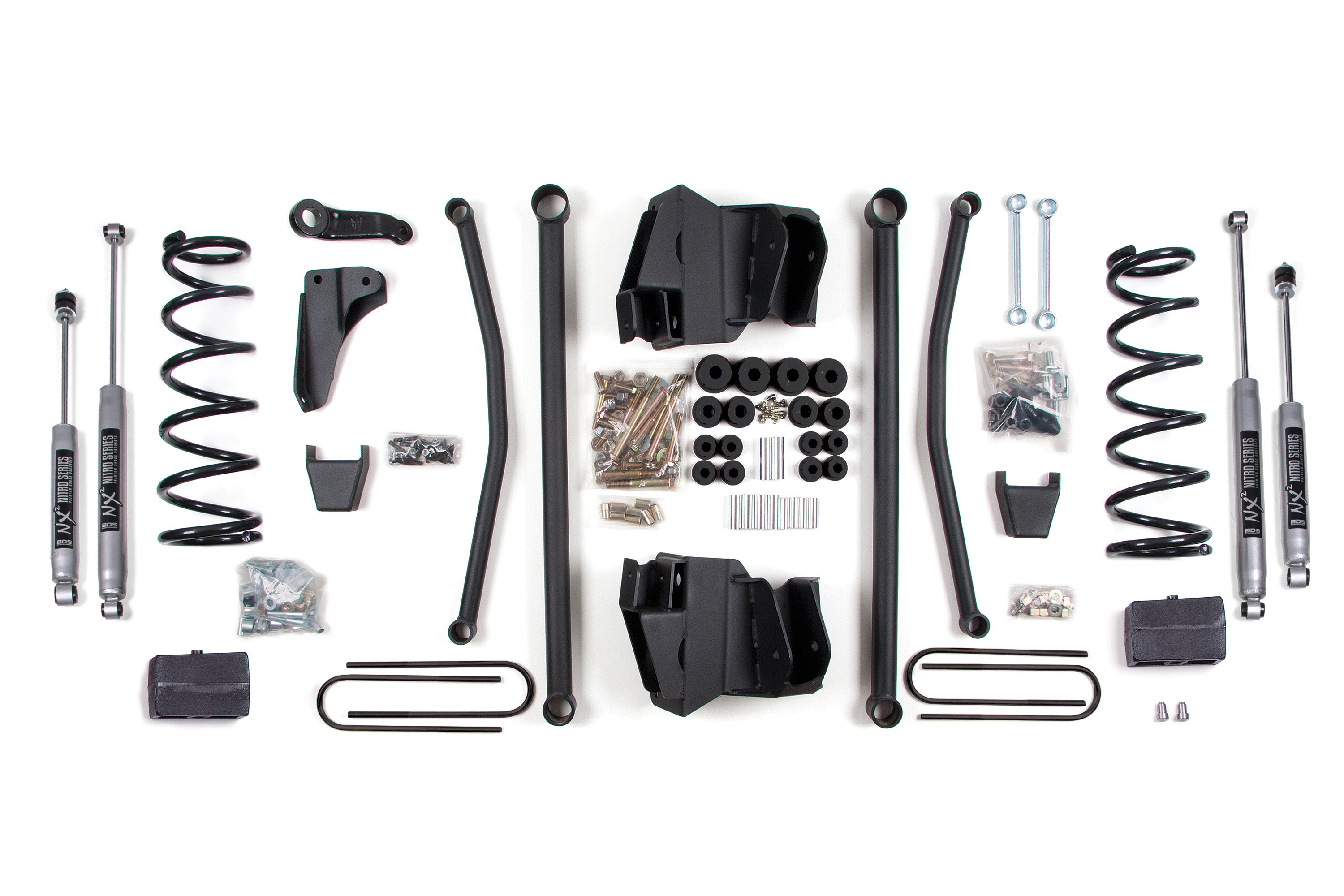 4 Inch Lift Kit Long Arm Dodge Ram 2500 Power Wagon 2008 4WD Gas Block 3.5 Inch Axle BDS Suspension