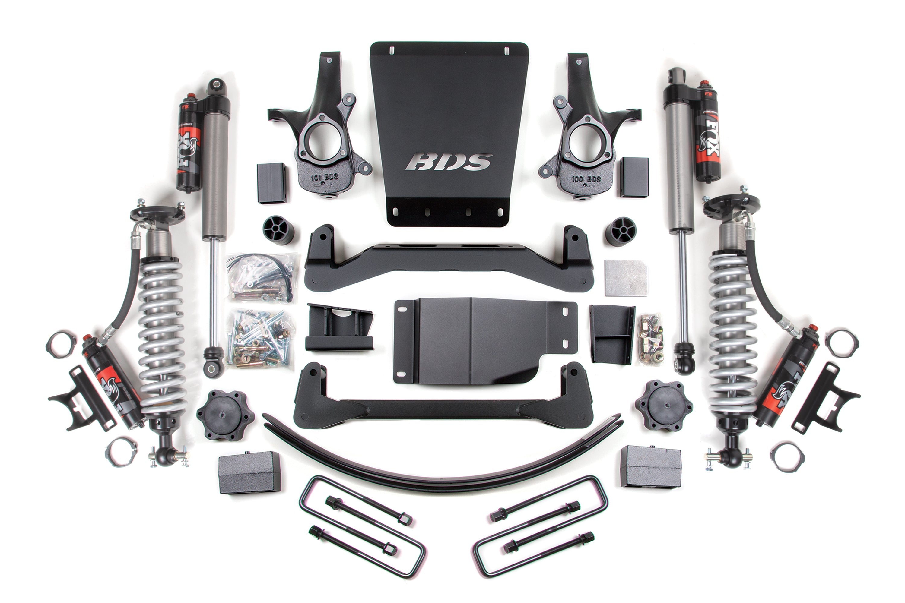 2007-2013 GM 1500 4wd 6 Inch Suspension Lift Kit 5.5 Inch Rear 2.5 PES C/O Front 2.5 PES P/B Rear BDS Suspension