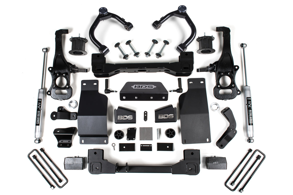 4 Inch Lift Kit Silverado/Sierra 1500 19-24 4WD Diesel Strut Spacer BDS Suspension