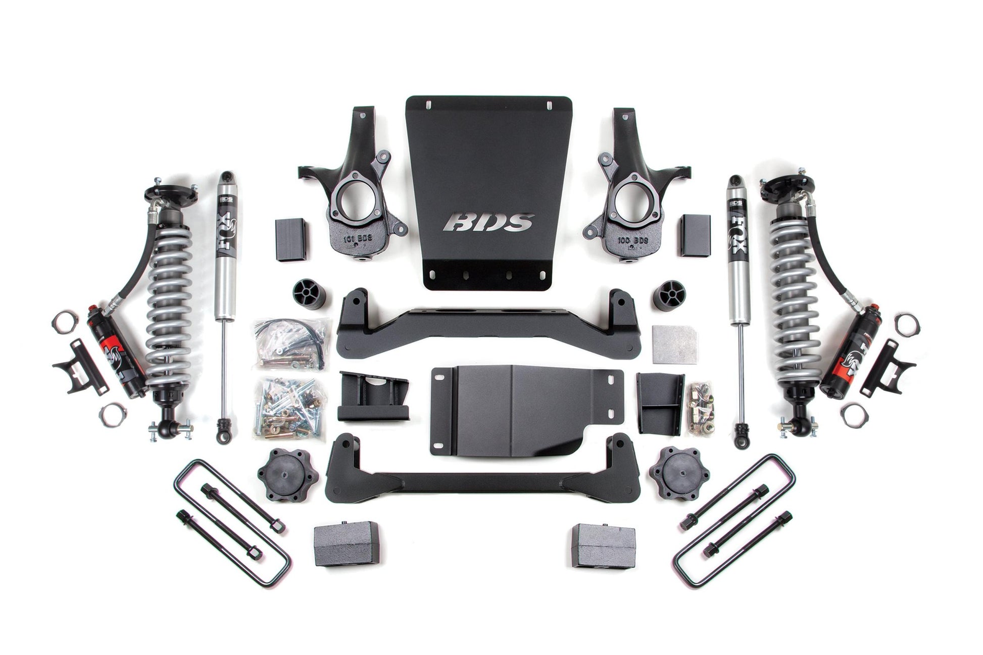 4 Inch Lift Kit FOX 2.0 Performance Elite 5 Inch Block Lift Coil-Over ...