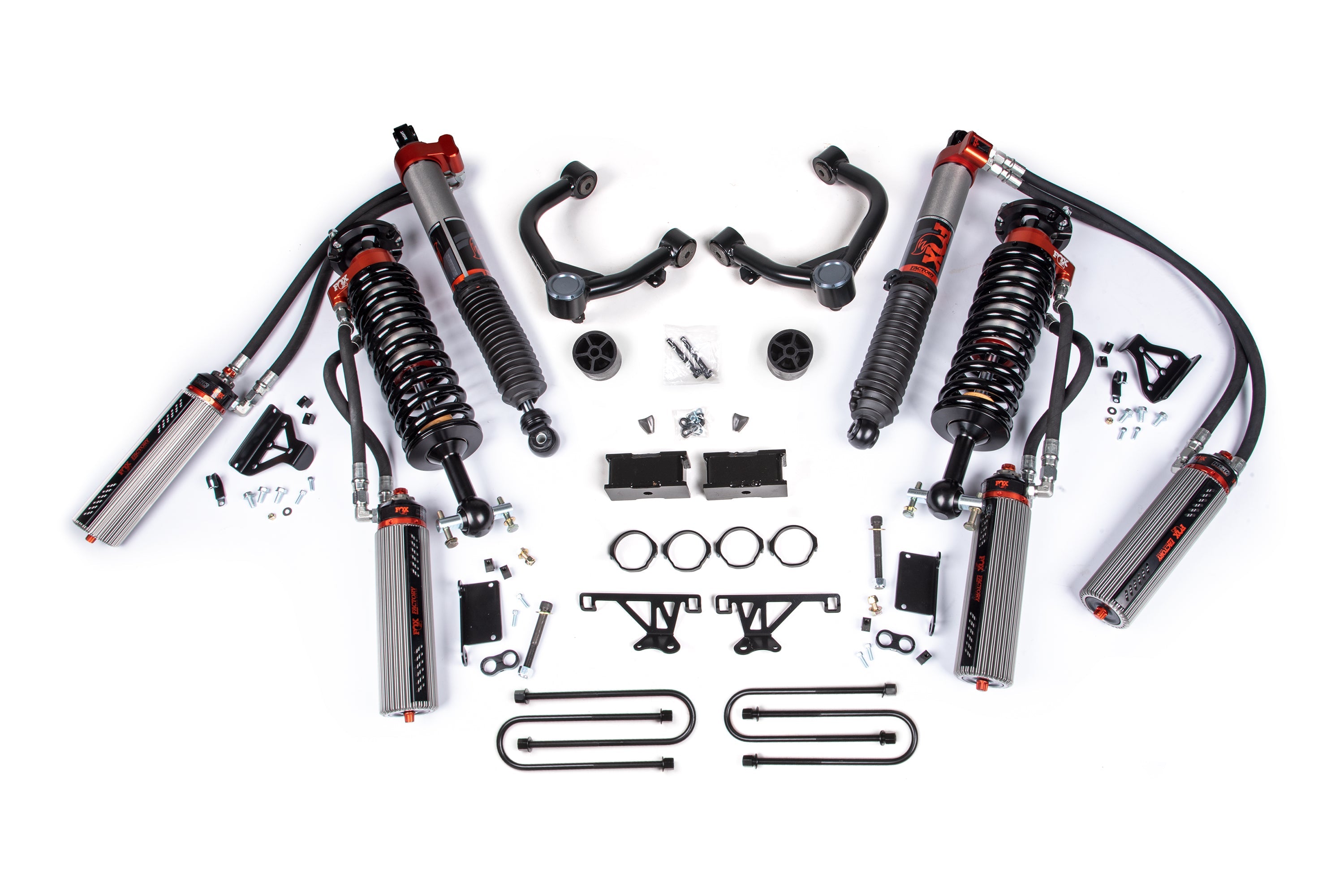 25-26 Chevy Tb/GMC AT4 1500 4WD 1.0 Inch Suspension Lift Kit, 0.5 Inch Rear, Block - Fox 3.0 Factory Race Series C/O Front, Fox 3.0 Factory Race Series Rear BDS Suspension