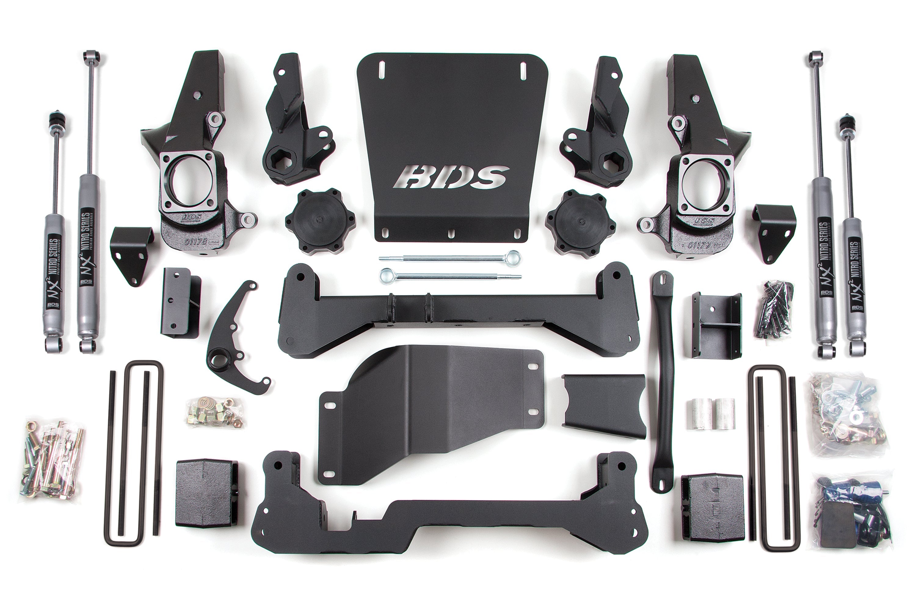 7 Inch Lift Kit Silverado/Sierra 2500HD/3500 01-10 4WD Standard Knuckle 5 Inch Block BDS Suspension