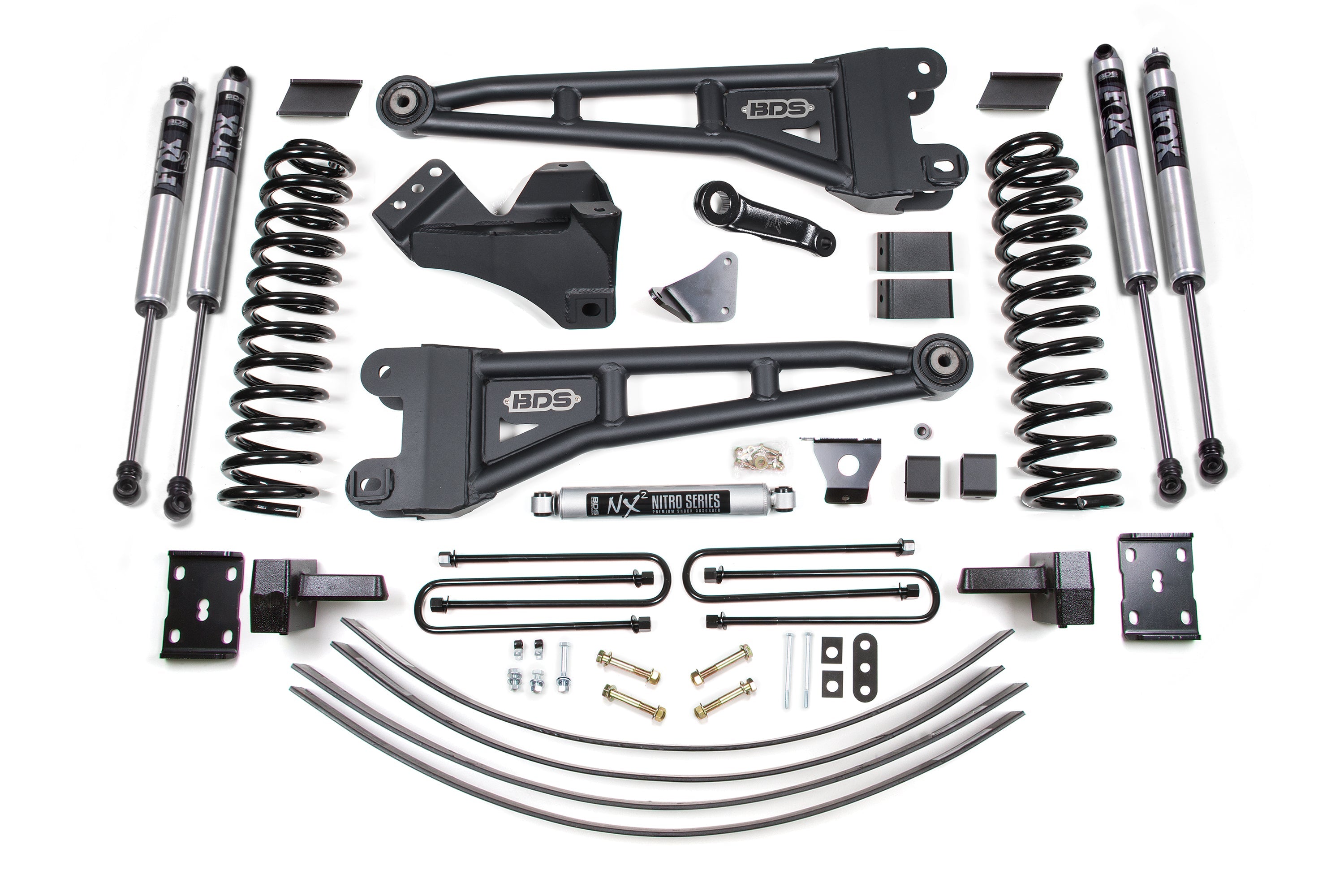 6 Inch Lift Kit w/ Radius Arm Ford F250/F350 Super Duty 05-07 4WD Diesel 4 Inch Block Add A Leaf Without Overload BDS Suspension