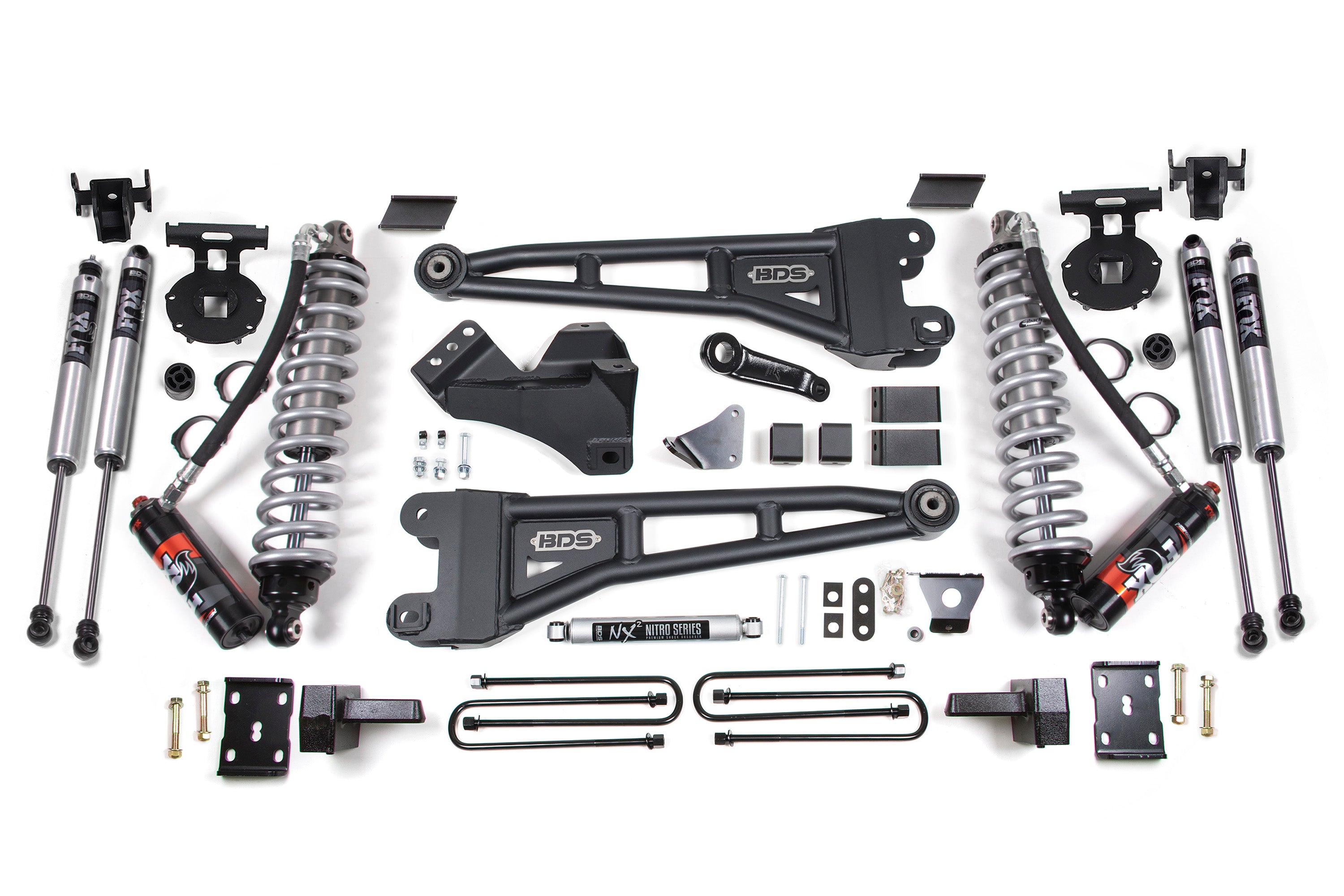6 Inch Lift Kit w/ Radius Arm FOX 2.5 Performance Elite Coil-Over Conversion Ford F250/F350 Super Duty 08-10 4WD Diesel Leaf Springs