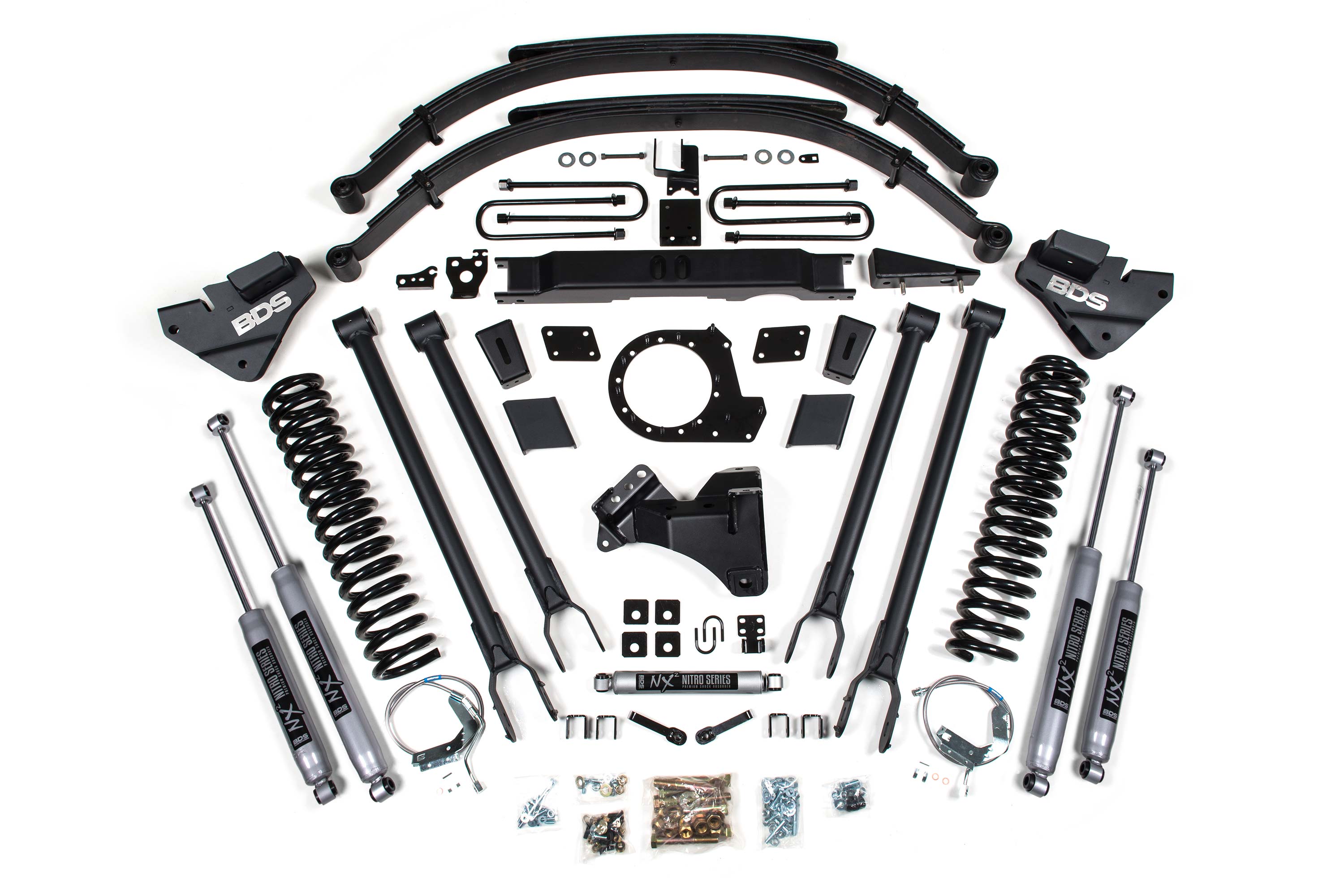 9 Inch Lift Kit w/ 4-Link Ford F250/F350 Super Duty 20-22 4WD Gas BDS Suspension