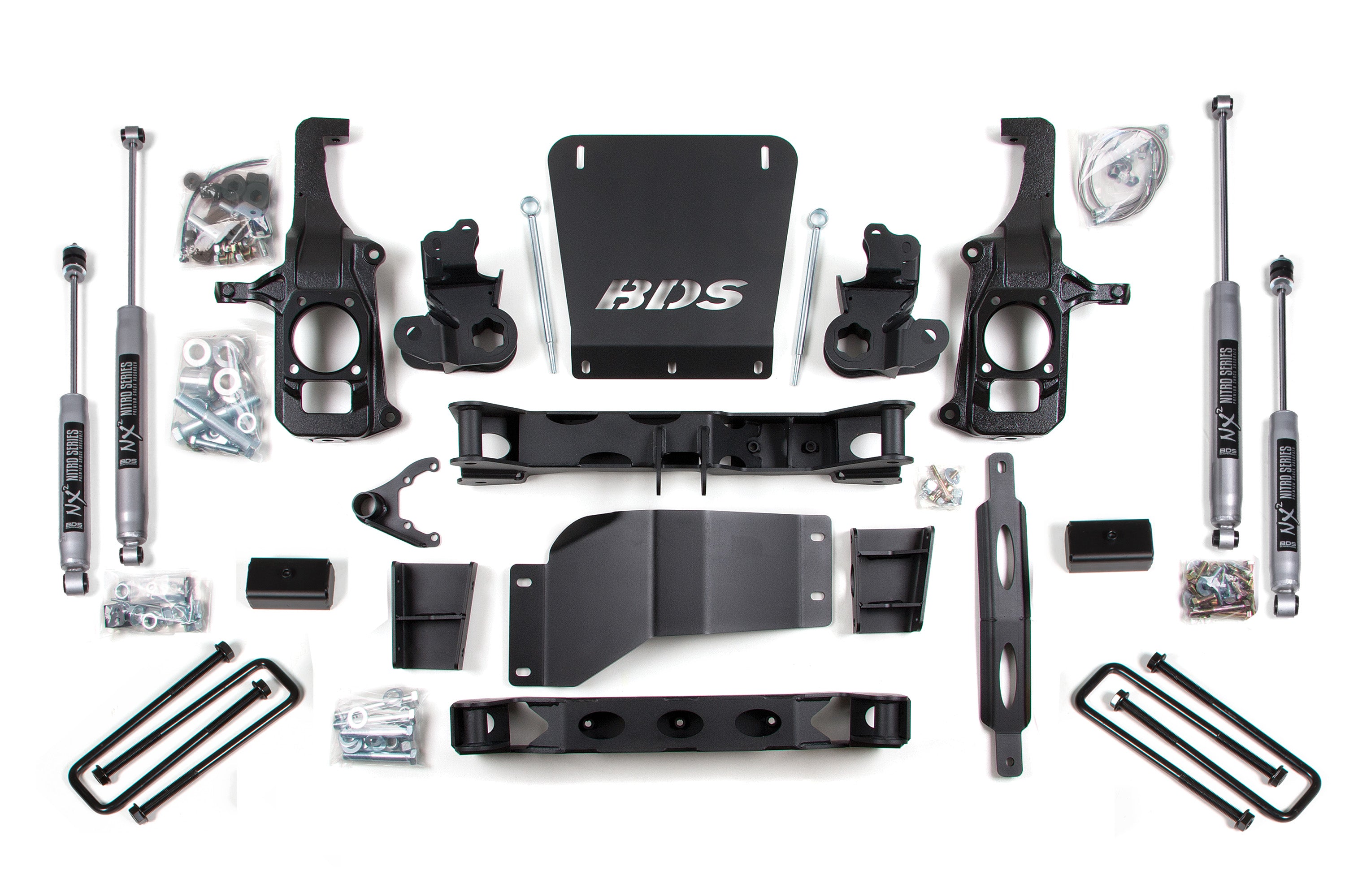 6.5 Inch Lift Kit Silverado/Sierra 2500HD/3500 11-19 2/4WD 5 Inch Block with Overload BDS Suspension