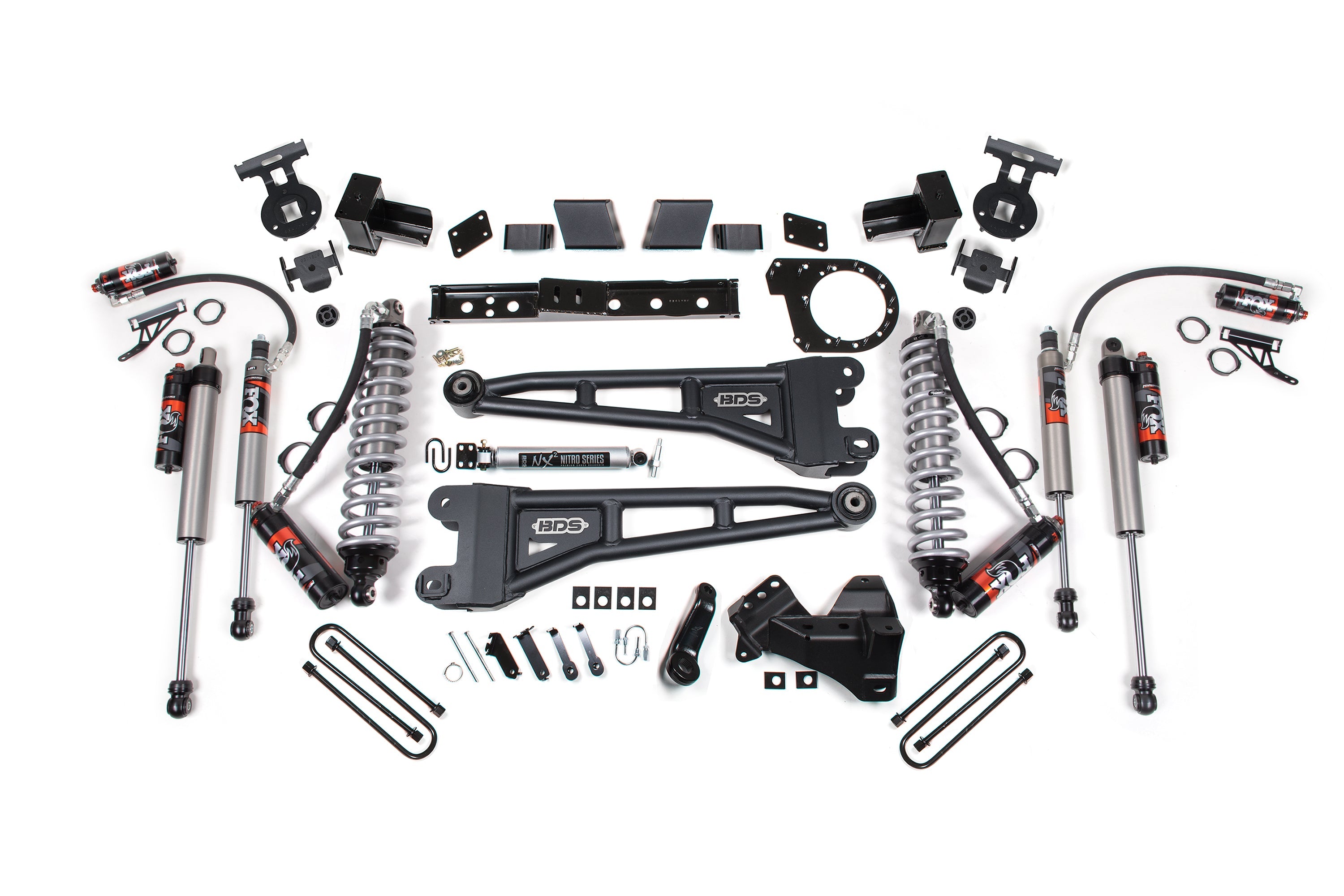 20-22 Ford F-250/F-350 4WD 7 Inch Radius Arm Suspension Lift Kit, 5 Inch Rear, Block, Diesel - Fox 2.5 Performance Elite Series C/O Front, Fox 2.5 Performance Elite Series Aux Front, Fox 2.5 Performance Elite Series Rear BDS Suspension