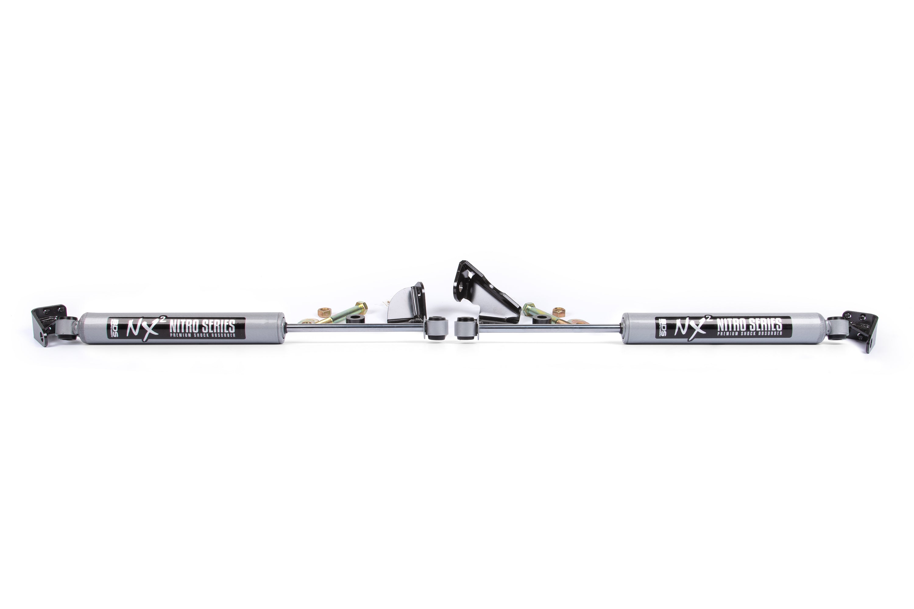 Dual Steering Stabilizer Kit w/ NX2 Shocks Ford F150 04-08 4WD With BDS Strut Spacers