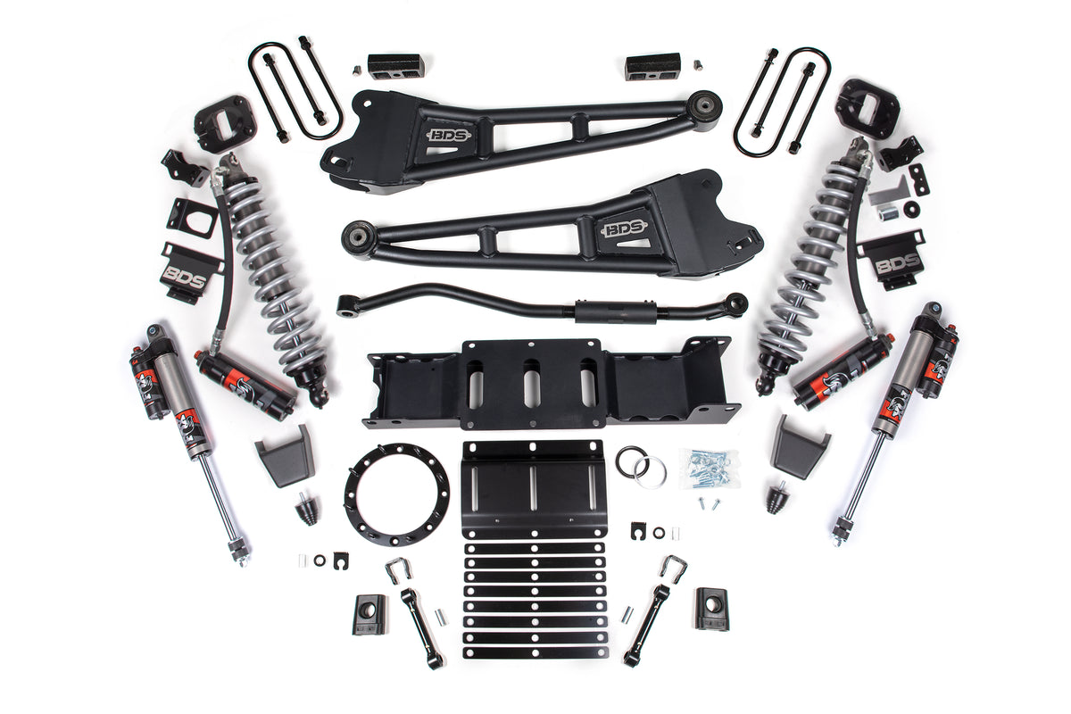 19-25 Ram 3500 4WD 3 Inch Radius Arm Suspension Lift Kit, 2 Inch Rear, Block w/Overload, 8 Bolt Diesel - Fox 2.5 Performance Elite Series C/O Front, Fox 2.5 Performance Elite Series Rear BDS Suspension