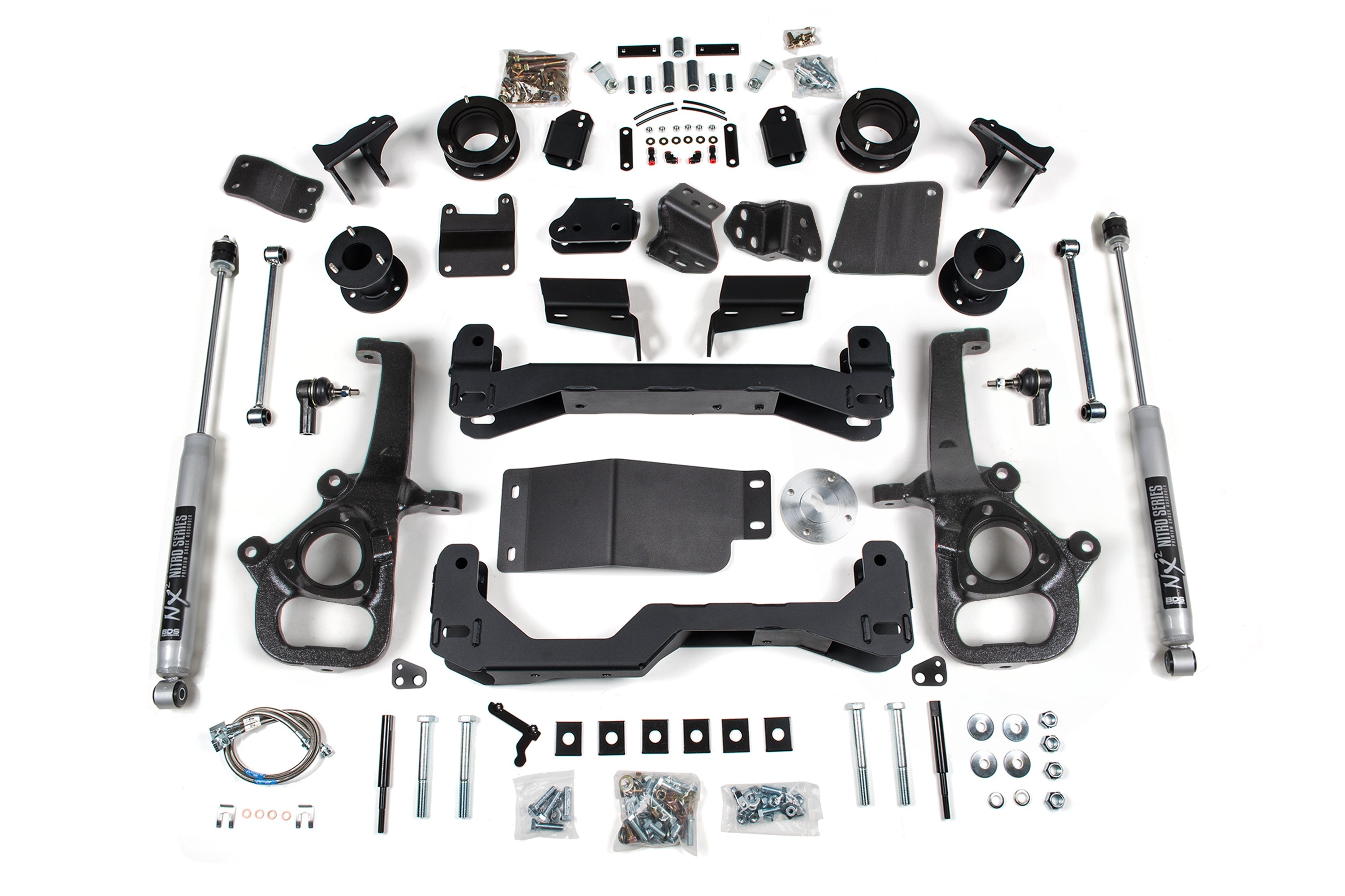 25 Ram 1500 w/ Air Ride 4WD 4 Inch Suspension Lift Kit, 3 Inch Rear Lift, Spacer - Standard Bore - Strut Spacer, Fox 2.0 IFP Performance Series Shocks BDS Suspension