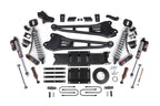 13-18 Ram 3500 4WD 4 Inch Radius Arm Suspension Lift Kit, 2 Inch Rear, Block, 8 Bolt Diesel - Fox 2.5 Performance Elite Series C/O Front, FOX 2.0 Front Bump, Fox 2.5 Performance Elite Series Rear BDS Suspension
