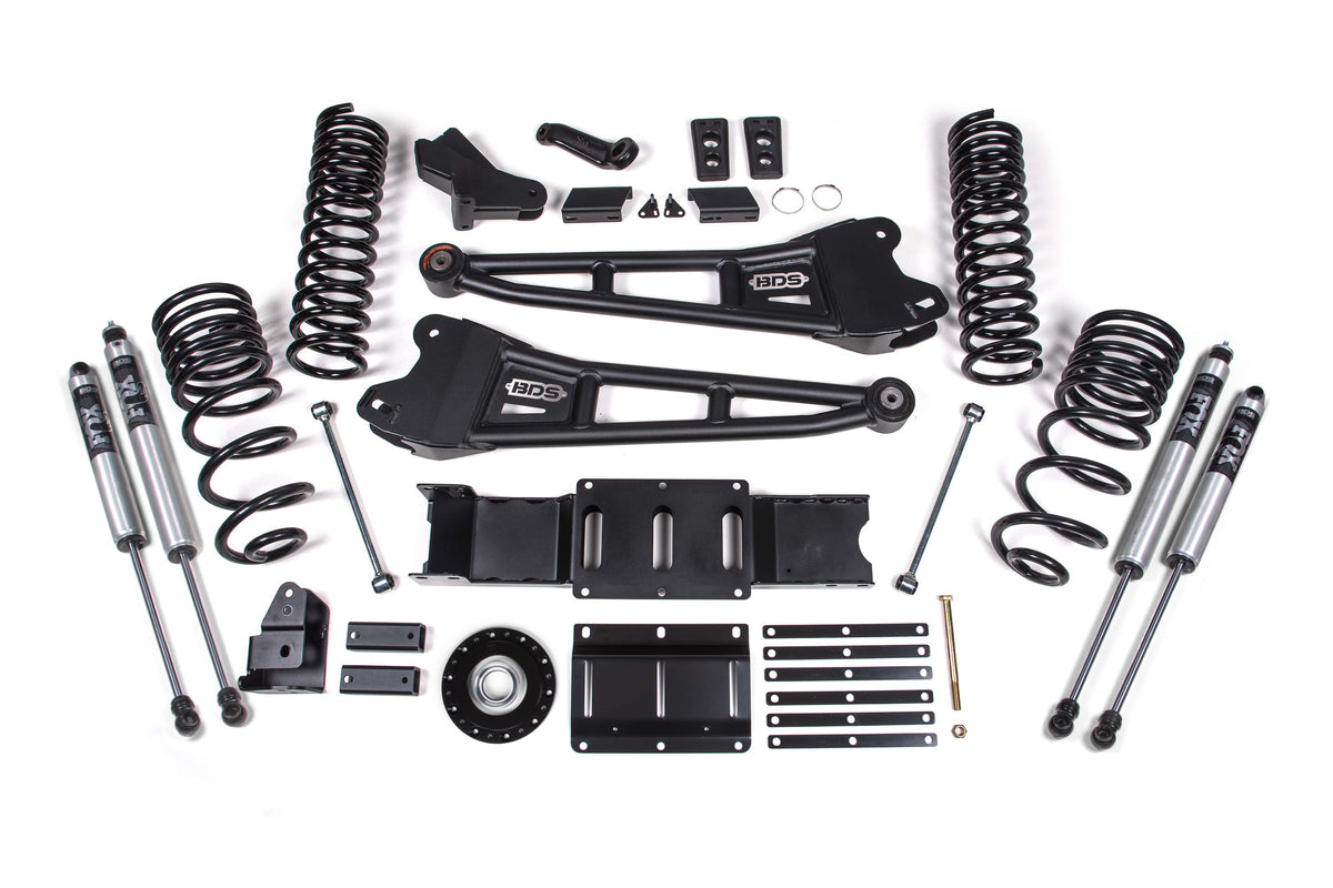 2025 Ram 2500 4WD (Diesel) 4 Inch Radius Arm Suspension Lift Kit W/ Indexing Ring, 2.5 Inch Rear Lift, Coil Spring BDS Suspension