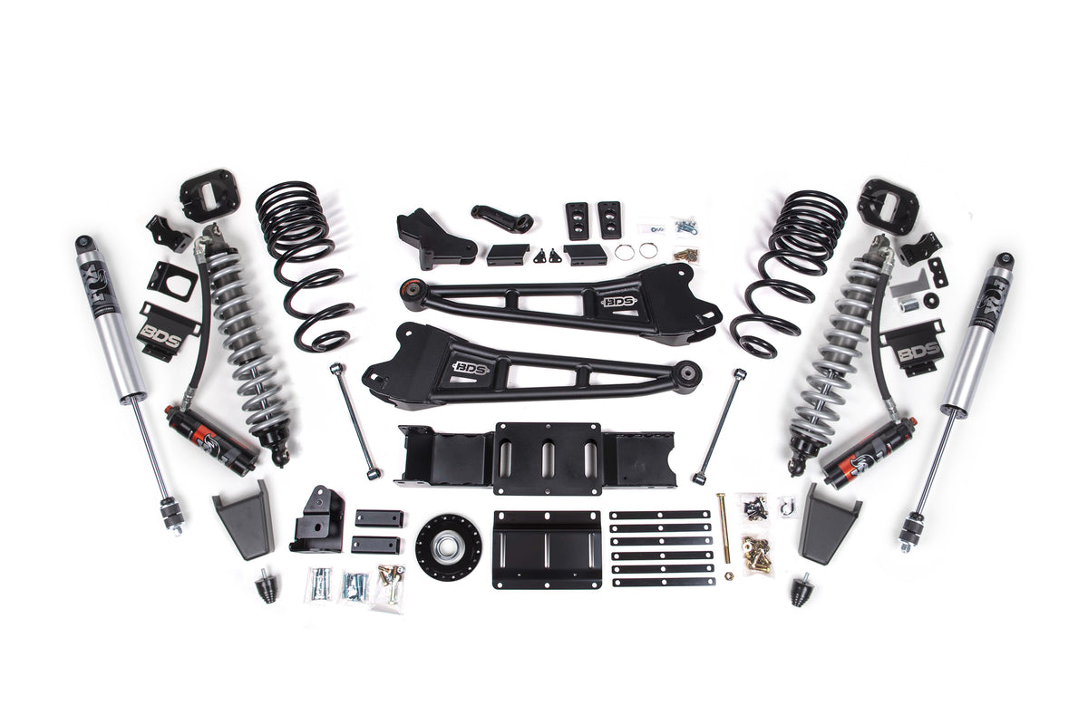 2025 Ram 2500 4WD (Diesel) 4 Inch Radius Arm Suspension Lift Kit W/ Indexing Ring, 2.5 Inch Rear Lift, Coil Spring BDS Suspension