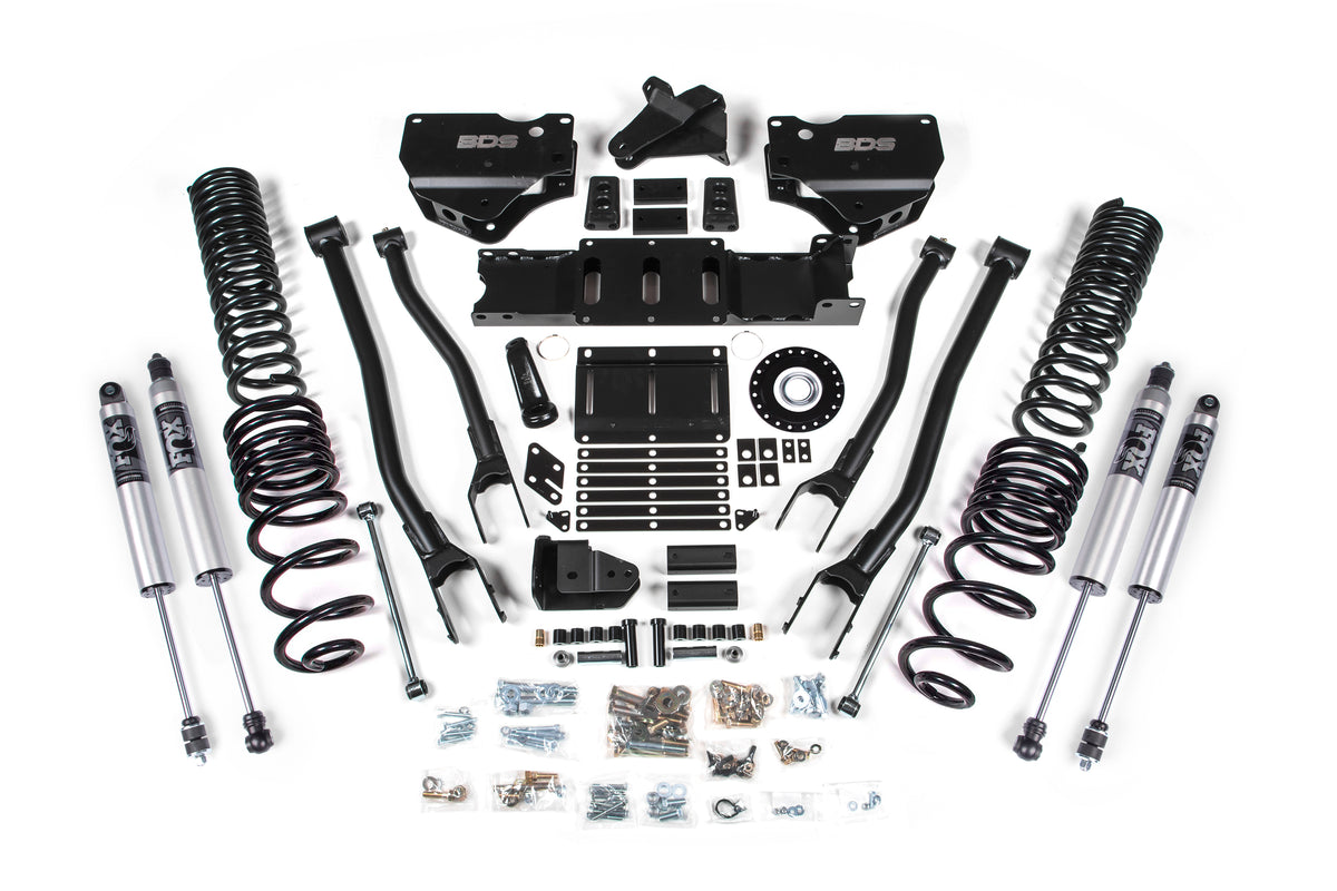 2025 Ram 2500 4WD (Diesel) 4 Inch 4-Link Suspension Lift Kit W/ Indexing Ring, 2.5 Inch Rear Lift, Coil Spring BDS Suspension