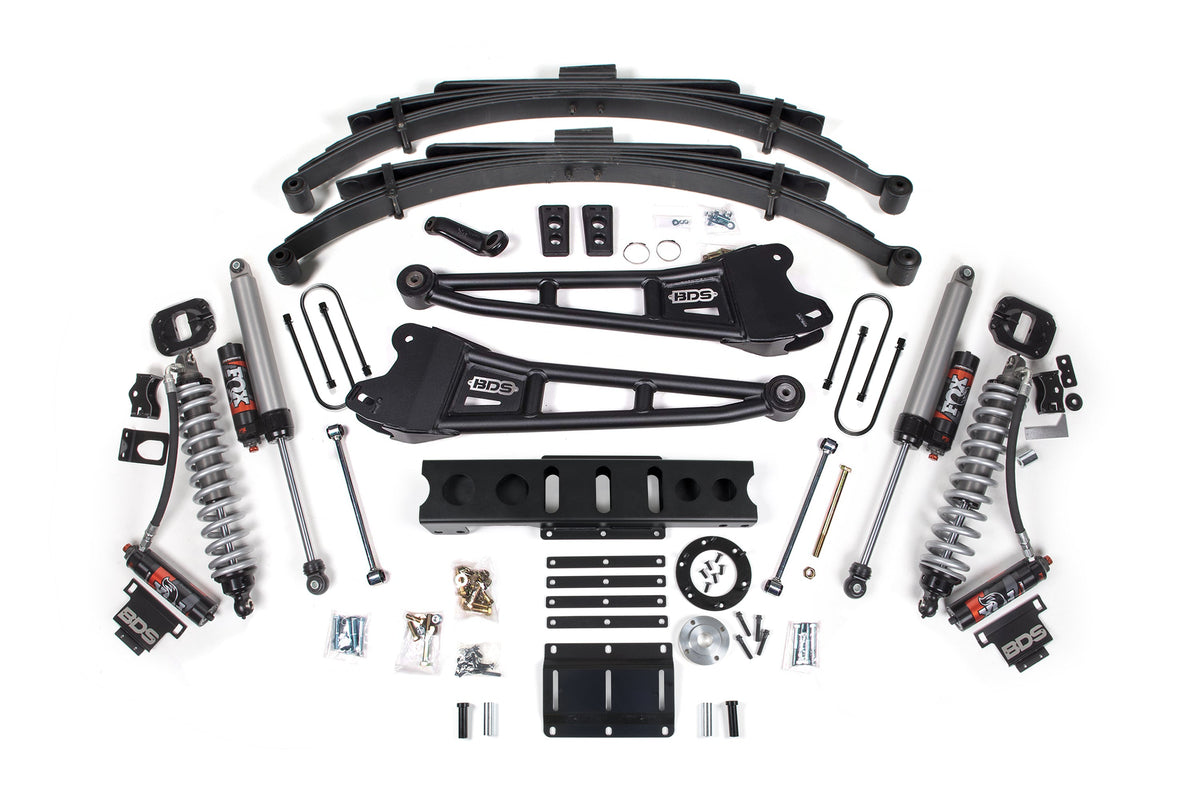 13-18 Ram 3500 (Diesel) 6 Inch Coilover Conversion Kit, 4.5 Inch Rear Lift, Leaf Spring, 6 Bolt - Fox 2.5 Performance Elite Series C/O, Fox 2.5 Performance Elite Series Shocks BDS Suspension