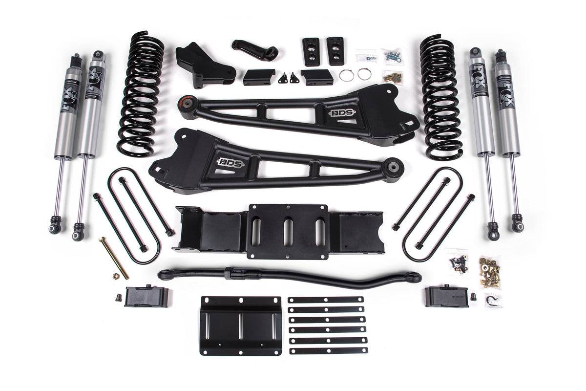 25-26 Ram 3500 4WD (Diesel) 4 Inch Radius Arm Suspension Lift Kit, 2 Inch Rear Lift w/o Overload, Block BDS Suspension