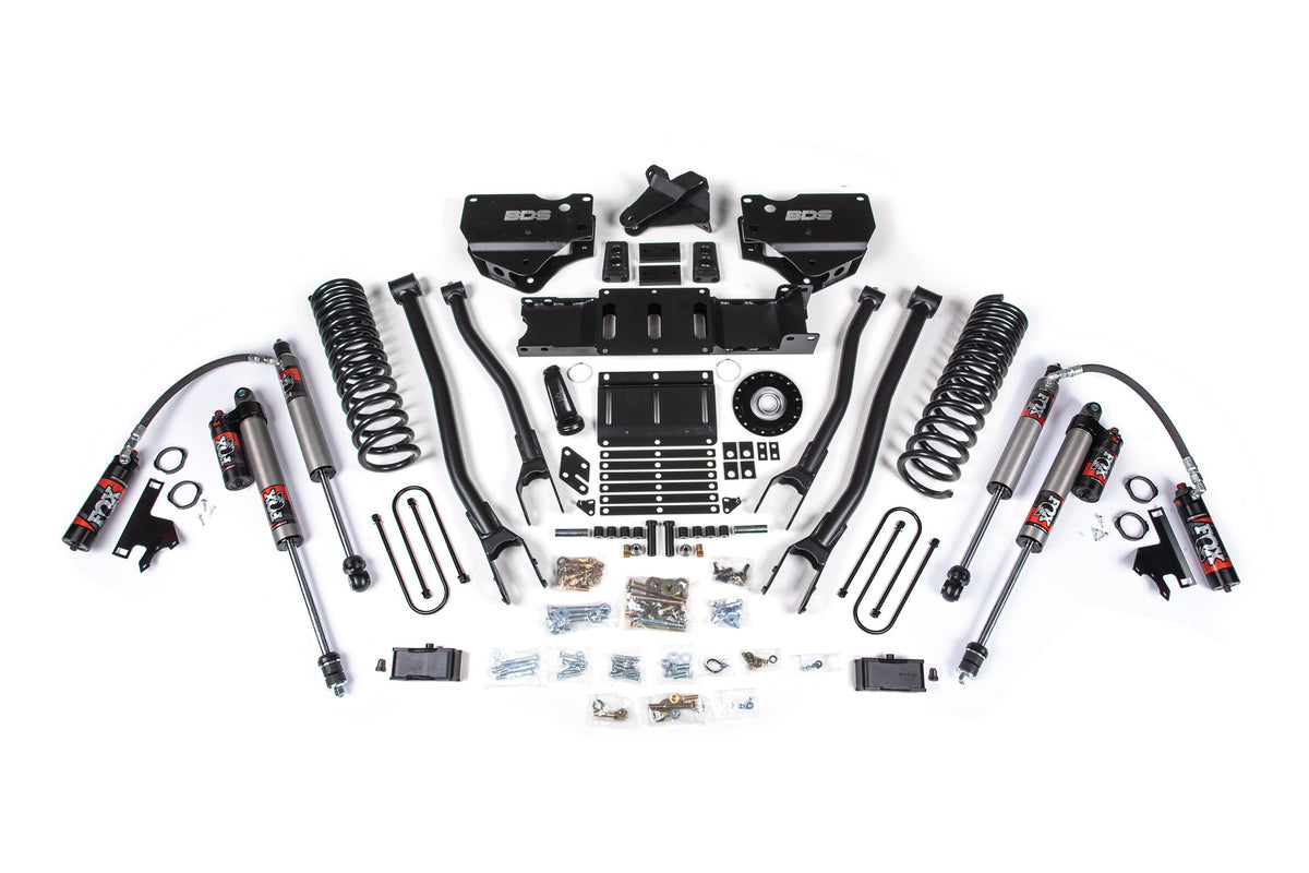 25-26 Ram 3500 (Diesel) 4 Inch 4-Link Suspension Lift Kit W/ Indexing Ring, 3 Inch Rear Lift w/ Overload, Block BDS Suspension