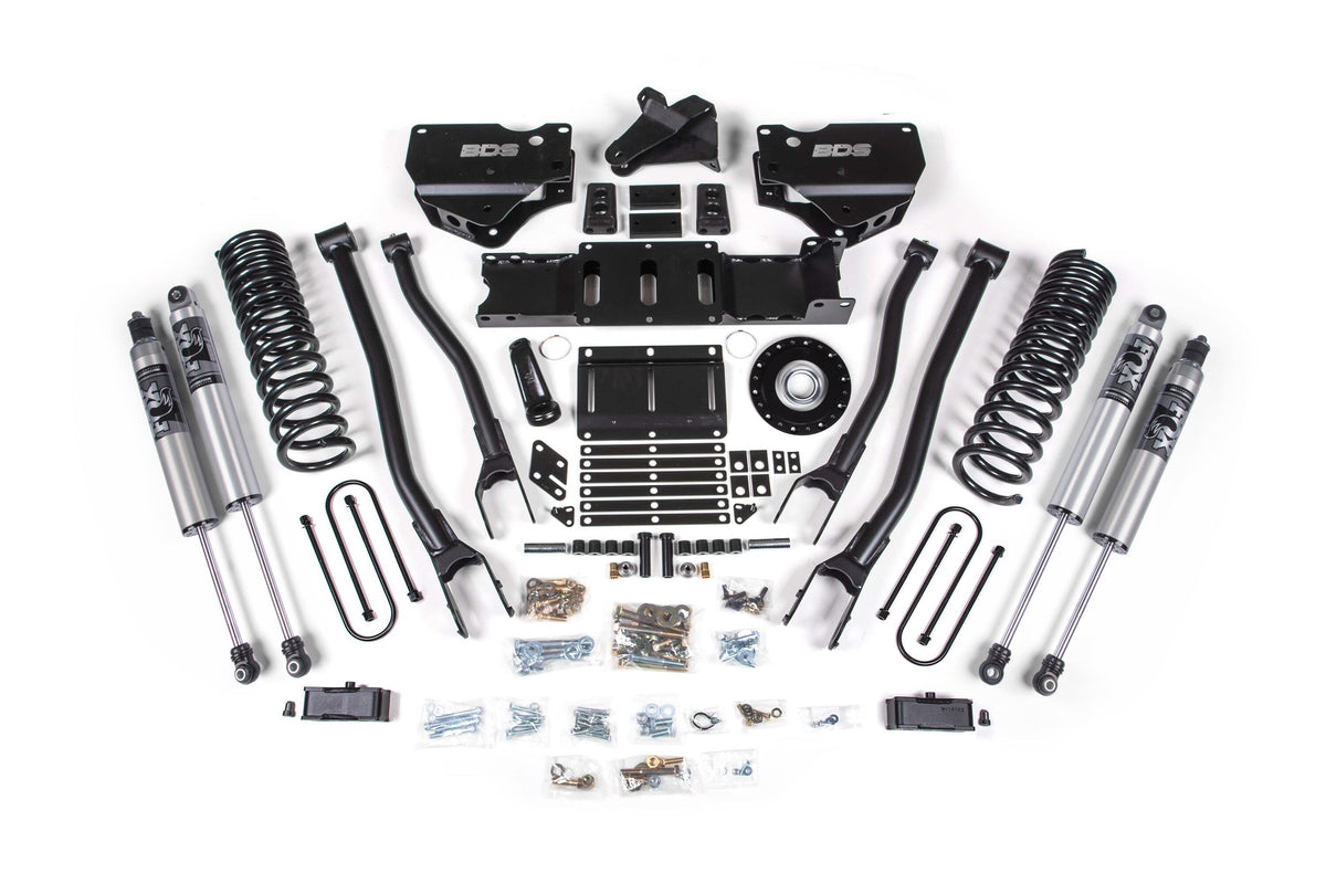 25-26 Ram 3500 (Gas) 4 Inch 4-Link Suspension Lift Kit W/ Indexing Ring, 3 Inch Rear Lift w/o Overload, Block BDS Suspension