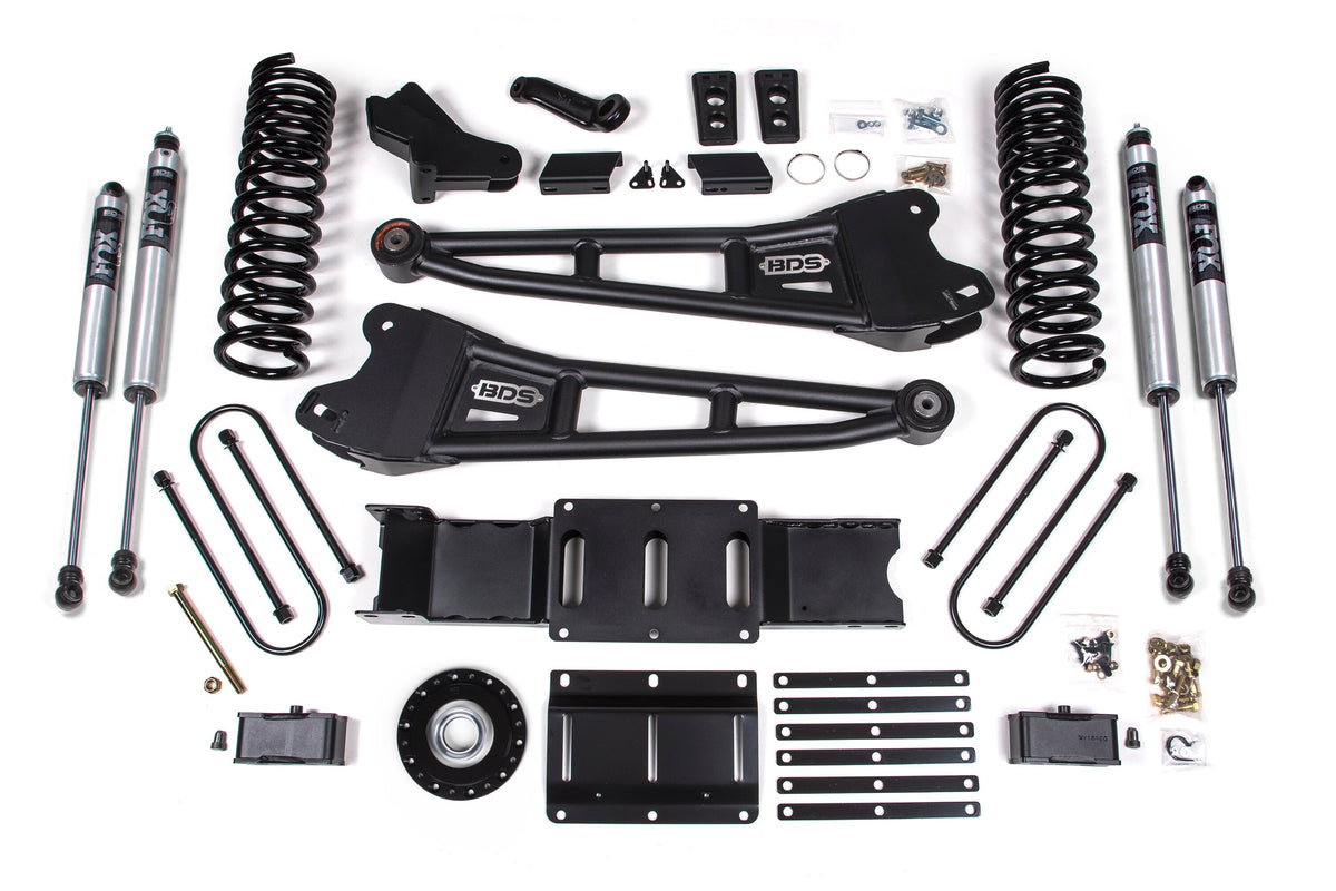 25-26 Ram 3500 (Diesel) 4 Inch Radius Arm Suspension Lift Kit W/ Indexing Ring, 2 Inch Rear Lift w/ Overload, Block BDS Suspension