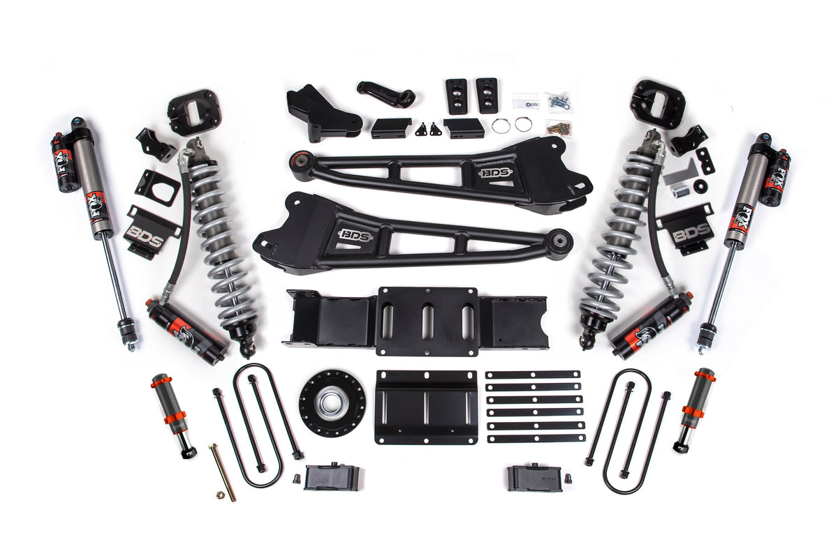 25-26 Ram 3500 (Diesel) 4 Inch Radius Arm Suspension Lift Kit W/ Indexing Ring, 2 Inch Rear Lift w/ Overload, Block BDS Suspension