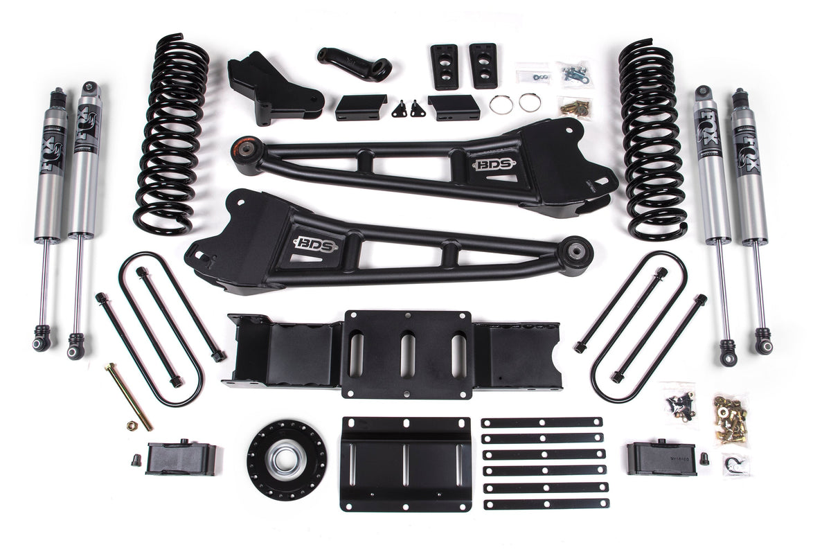25-26 Ram 3500 (Gas) 4 Inch Radius Arm Suspension Lift Kit W/ Indexing Ring, 3 Inch Rear Lift w/o Overload, Block BDS Suspension