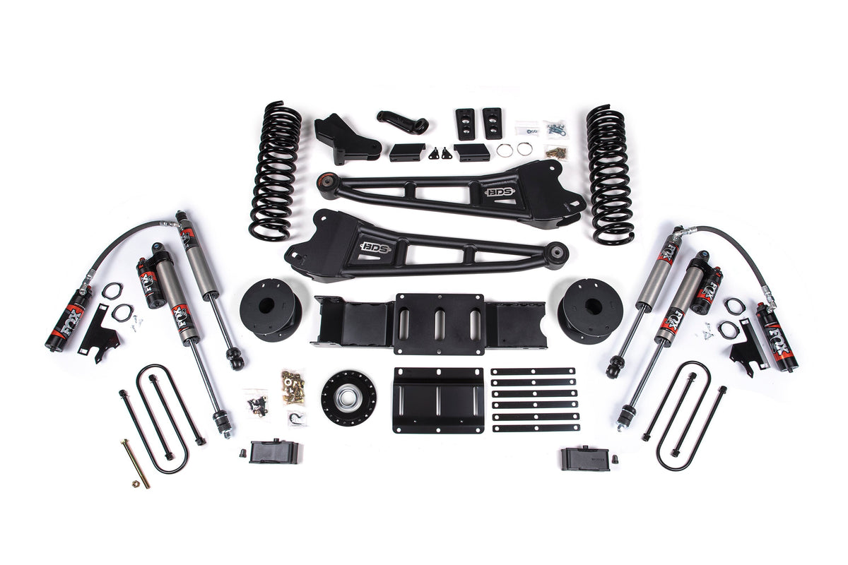 25-26 Ram 3500 (Gas) 4 Inch Radius Arm Suspension Lift Kit W/ Indexing Ring, 3 Inch Rear Lift, OE Air Bag BDS Suspension