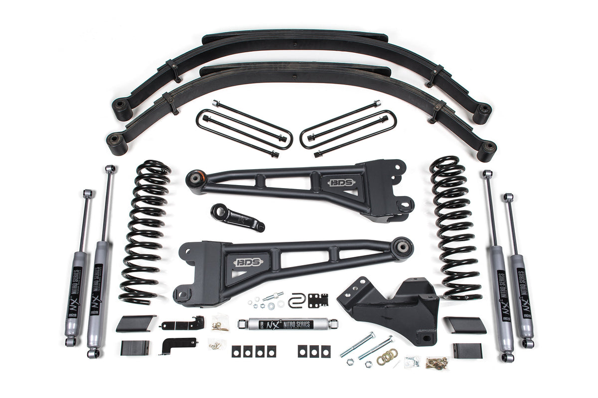 5 Inch Lift Kit w/ Radius Arm Ford F250/F350 Super Duty 23-24 4WD Diesel Leaf Springs BDS Suspension