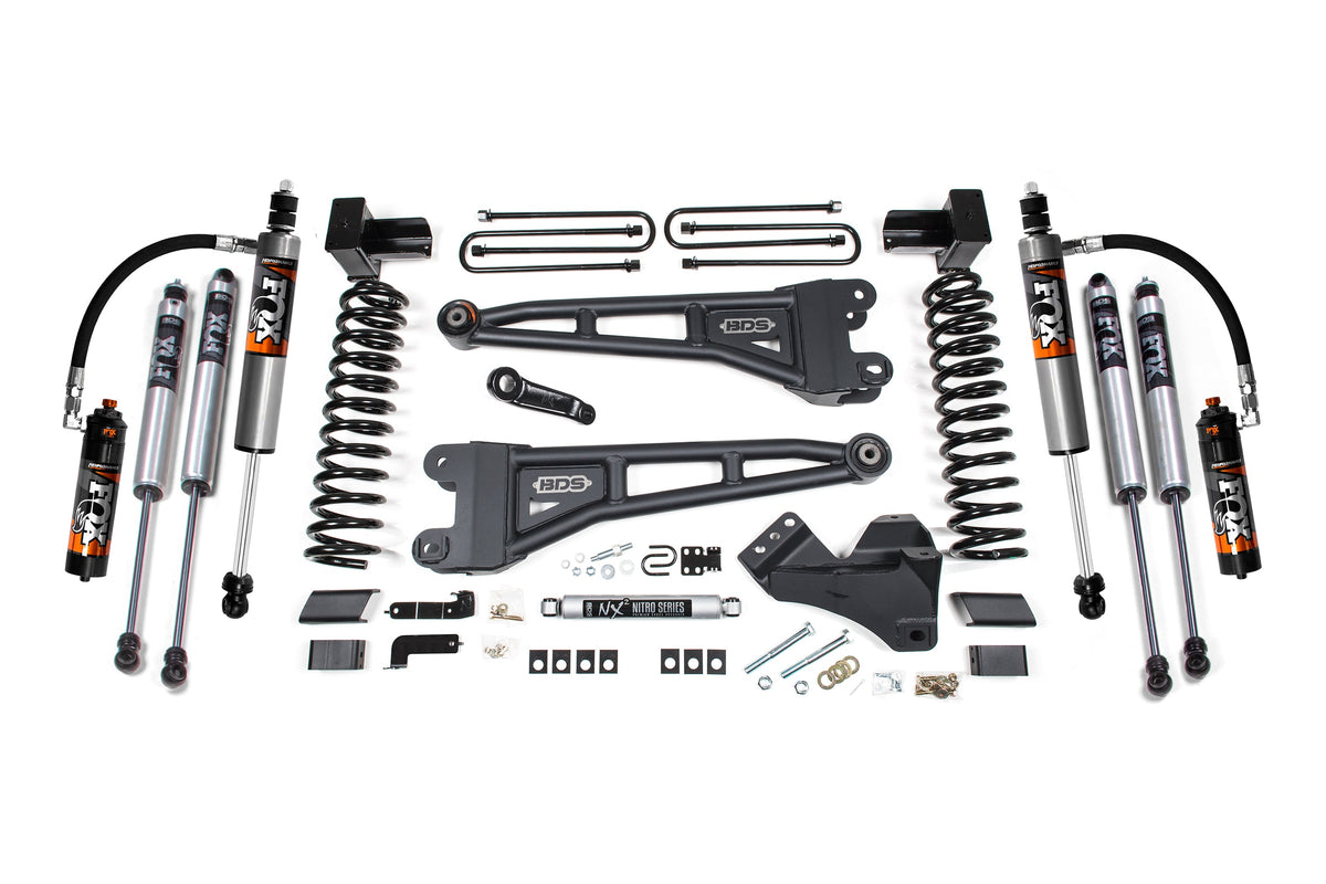 5 Inch Lift Kit w/ Radius Arm Ford F250/F350 Super Duty 23-24 4WD Diesel 5 Inch Block with 2 Leaf Main BDS Suspension