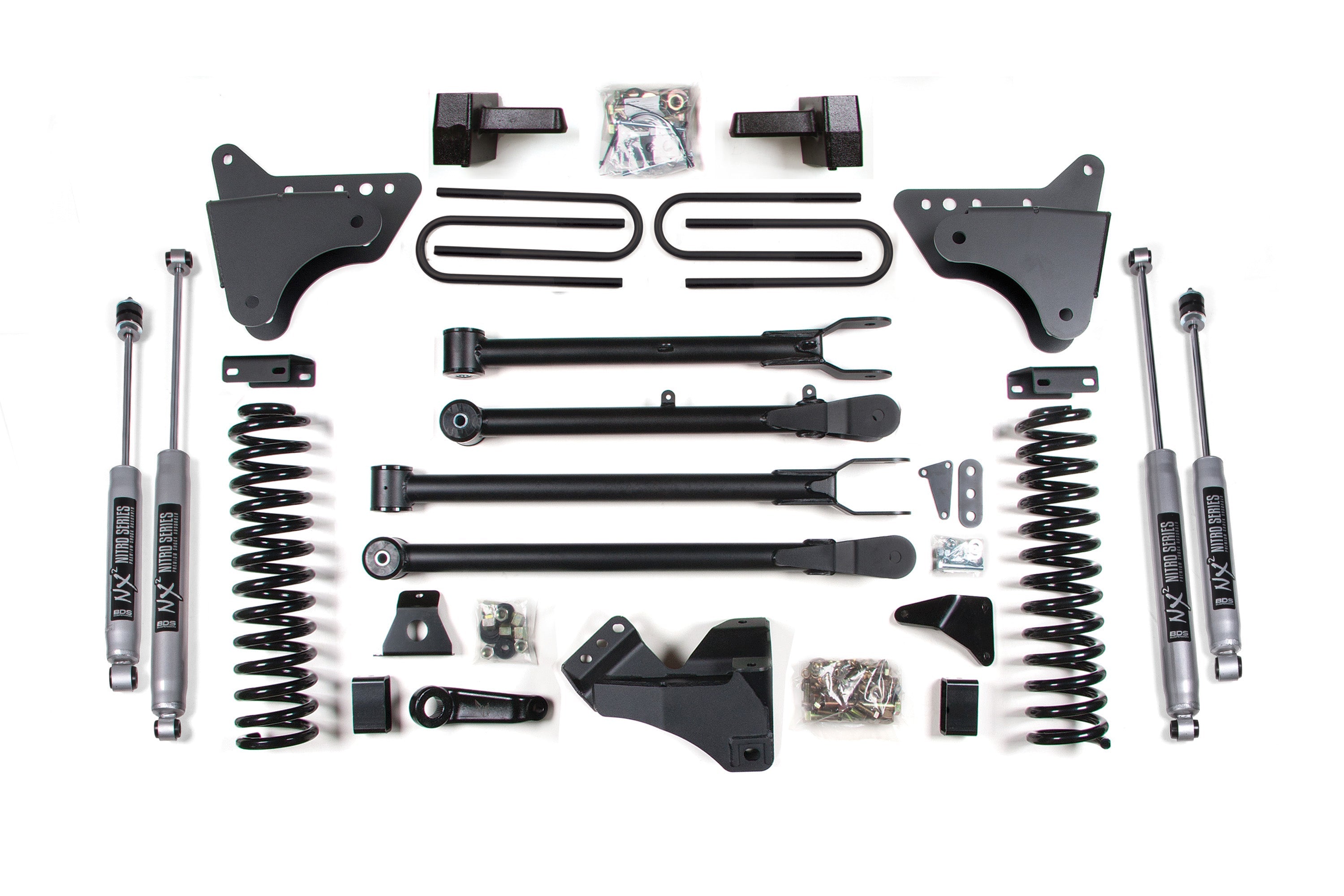 6 Inch Lift Kit w/ 4-Link Ford F250/F350 Super Duty 05-07 4WD Diesel 5 Inch Block Without Overload BDS Suspension