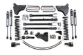 6 Inch Lift Kit w/ 4-Link Ford F250/F350 Super Duty 05-07 4WD Diesel 3 Inch Block Plus Add A Leaf Without Overload BDS Suspension