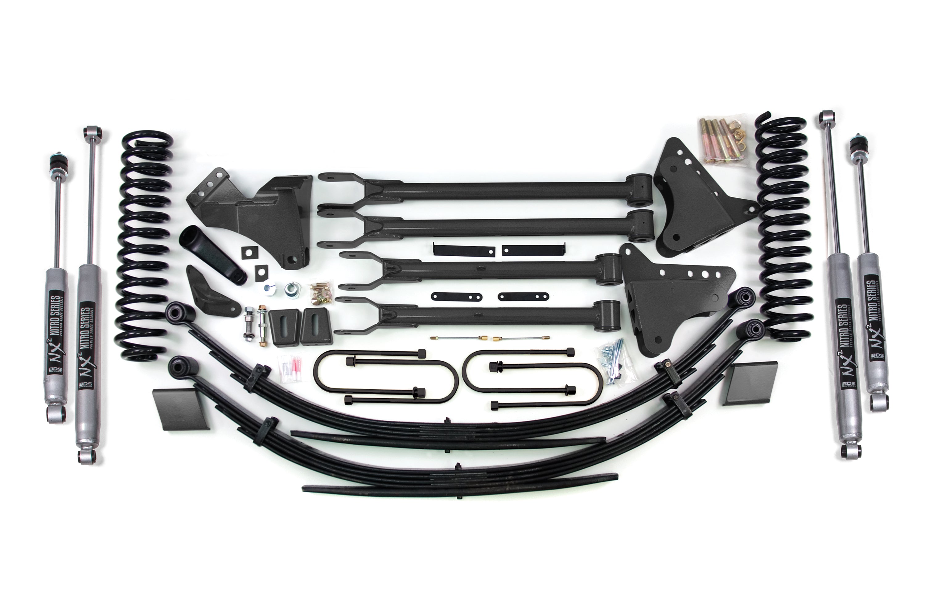 6 Inch Lift Kit w/ 4-Link Ford F250/F350 Super Duty 08-10 4WD Diesel Block with Factory Overload BDS Suspension