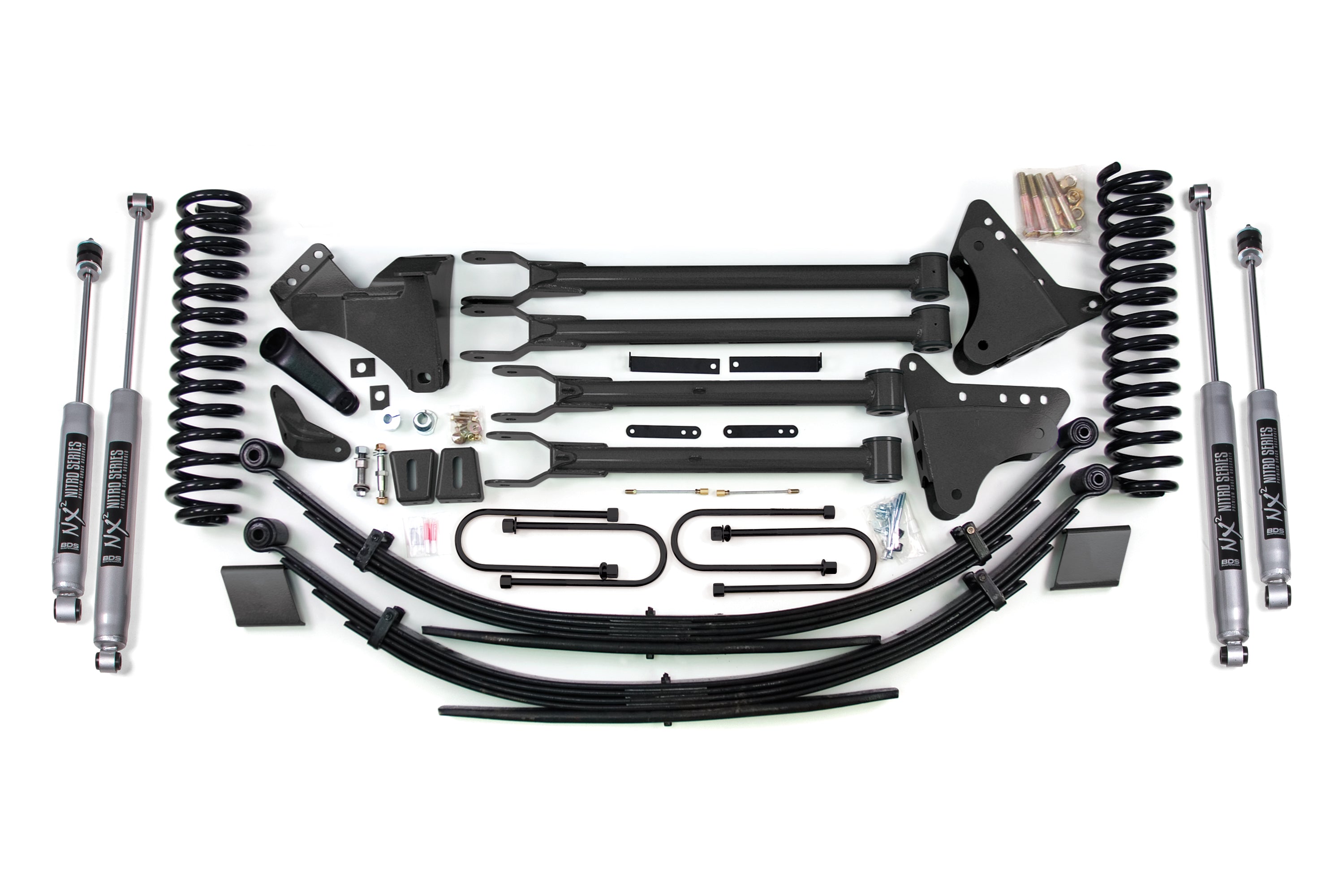 8 Inch Lift Kit w/ 4-Link Ford F250/F350 Super Duty 08-10 4WD Diesel BDS Suspension