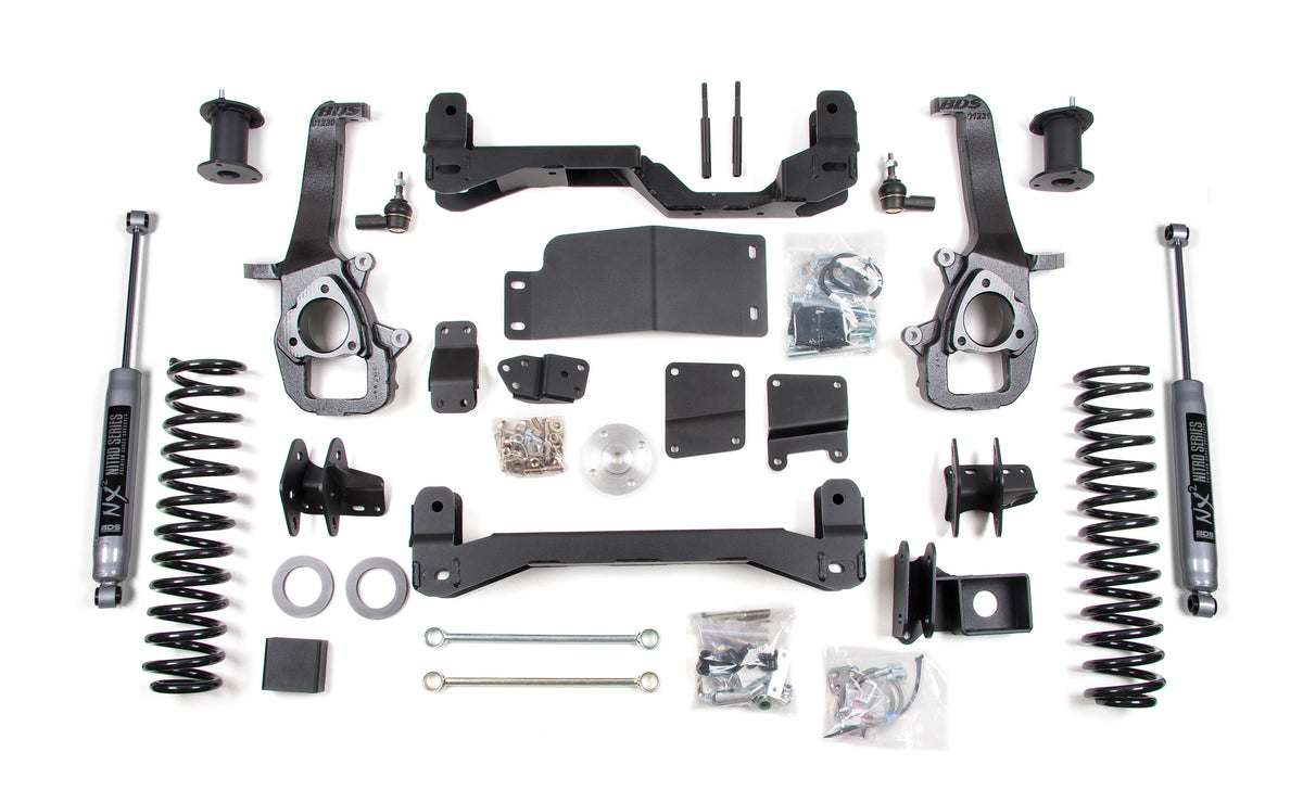 4 Inch Lift Kit Dodge Ram 1500 09-11 4WD 3 Inch Coil Springs BDS Suspension
