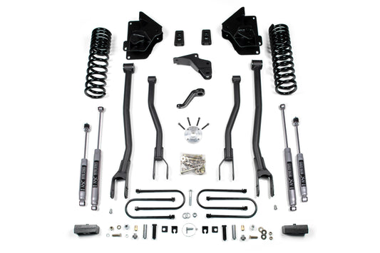 4 Inch Lift Kit w/ 4-Link Ram 3500 13-18 4WD Diesel 3 Inch Block Fox 2.5 Performance Elite