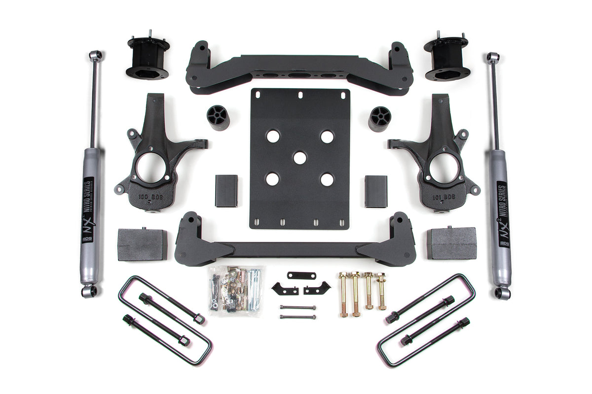 07-13 Chevrolet Silverado/Sierra 1500 2WD 4.5 Inch Suspension Lift Kit, 3 Inch Rear Lift, Block,