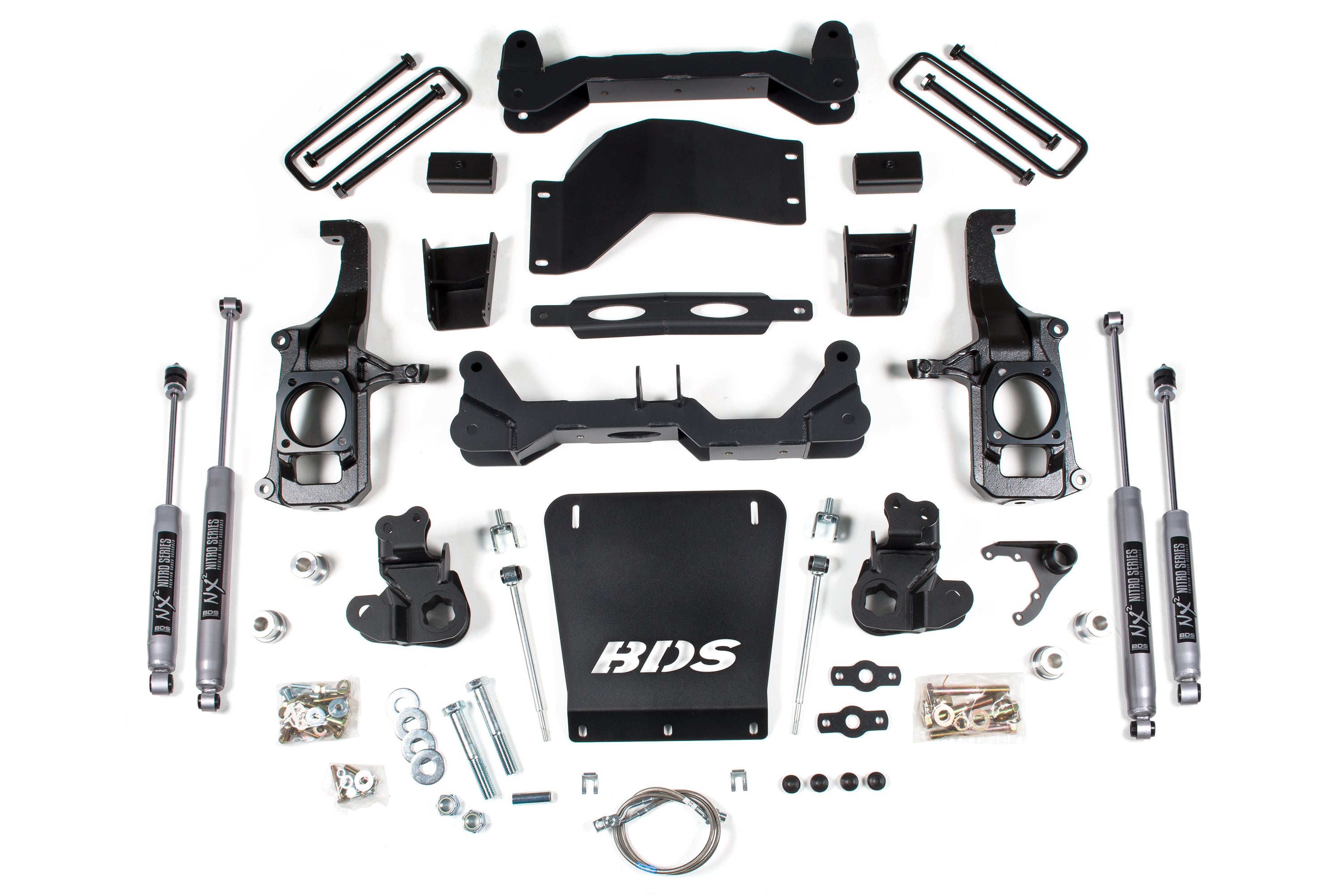 4.5 Inch Lift Kit Silverado/Sierra 2500HD/3500HD 11-19 2 Inch Block Without Overload BDS Suspension