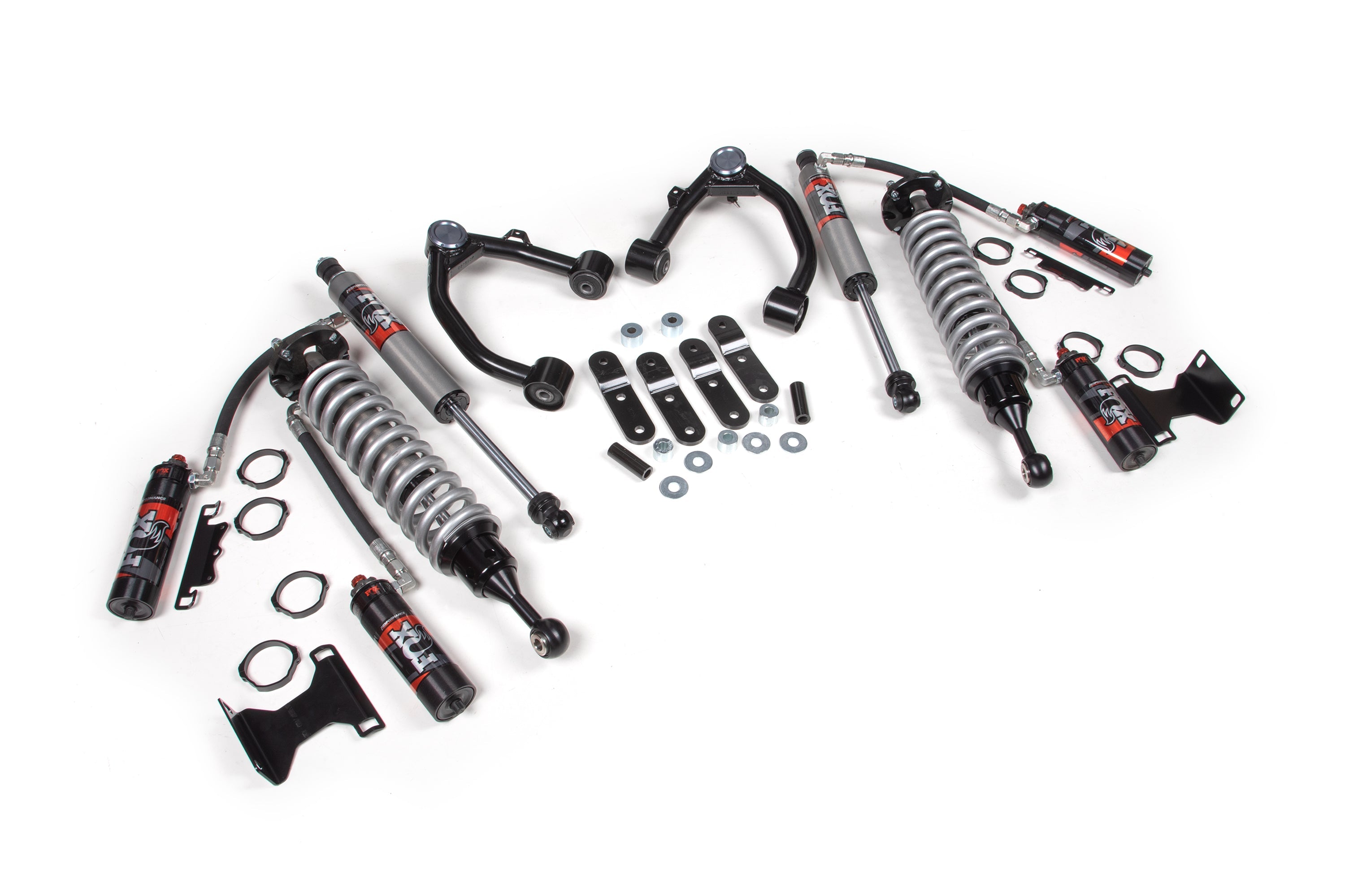 07-21 Toyota Tundra 3 Inch Suspension System, 1 Inch Rear Shackle, Fox 2.5 Performance Elite Series C/O, Fox 2.0 Performance Series Shocks BDS Suspension