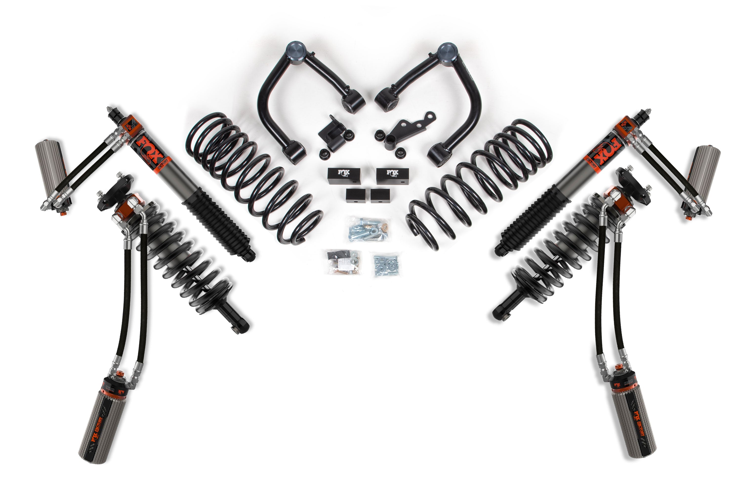 22-26 Toyota Tundra 4WD 2.25 Inch Lift Kit Fox 3.0 Internal Bypass Factory Race Series Shocks BDS Suspension