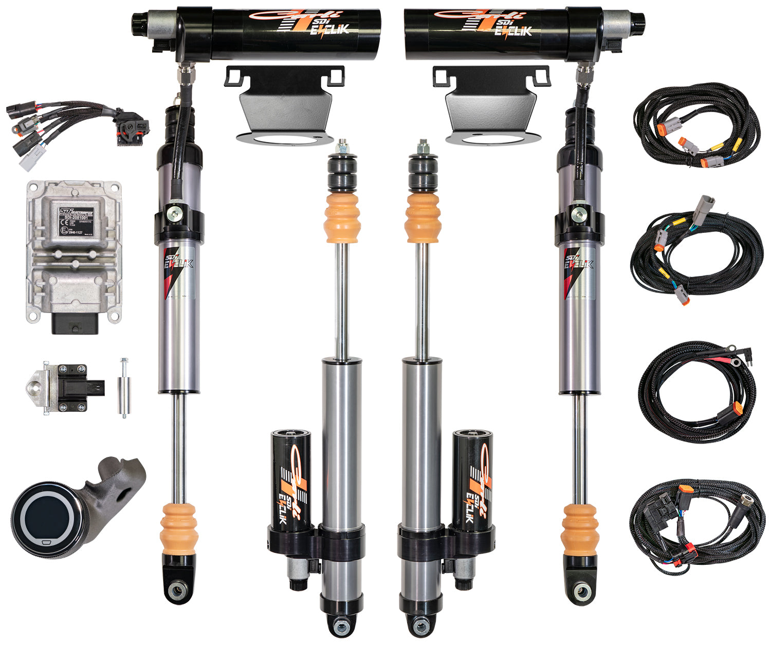 19-23 RAM 2500 4x4 Diesel Eventure 2.5 Inch RR Front & Rear Shock Package 3.25 inch Lift RES Mounts & Brake Line Tabs Carli Suspension