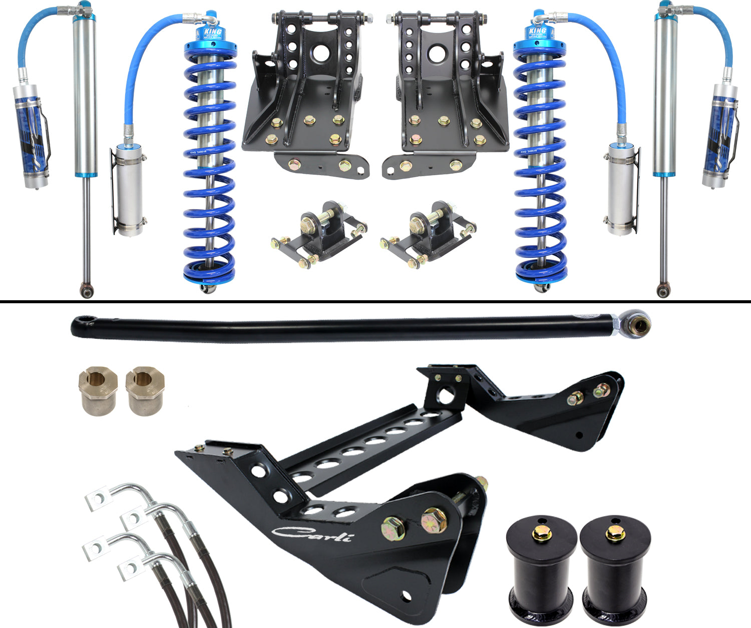 Coilover 2.5 System Base 4.5 Lift 2008-10 Ford F250/F350 Diesel 4x4 Carli Suspension