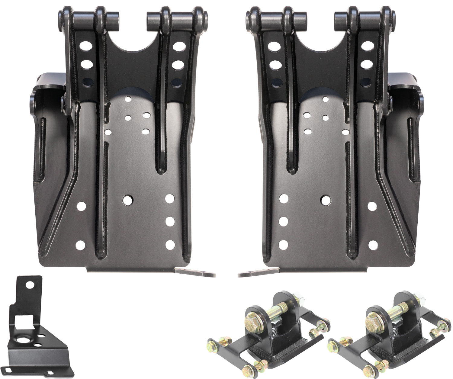 Coilover Mounts bolt-on with no welding Required Finished in durable black Powdercoat Carli Suspension