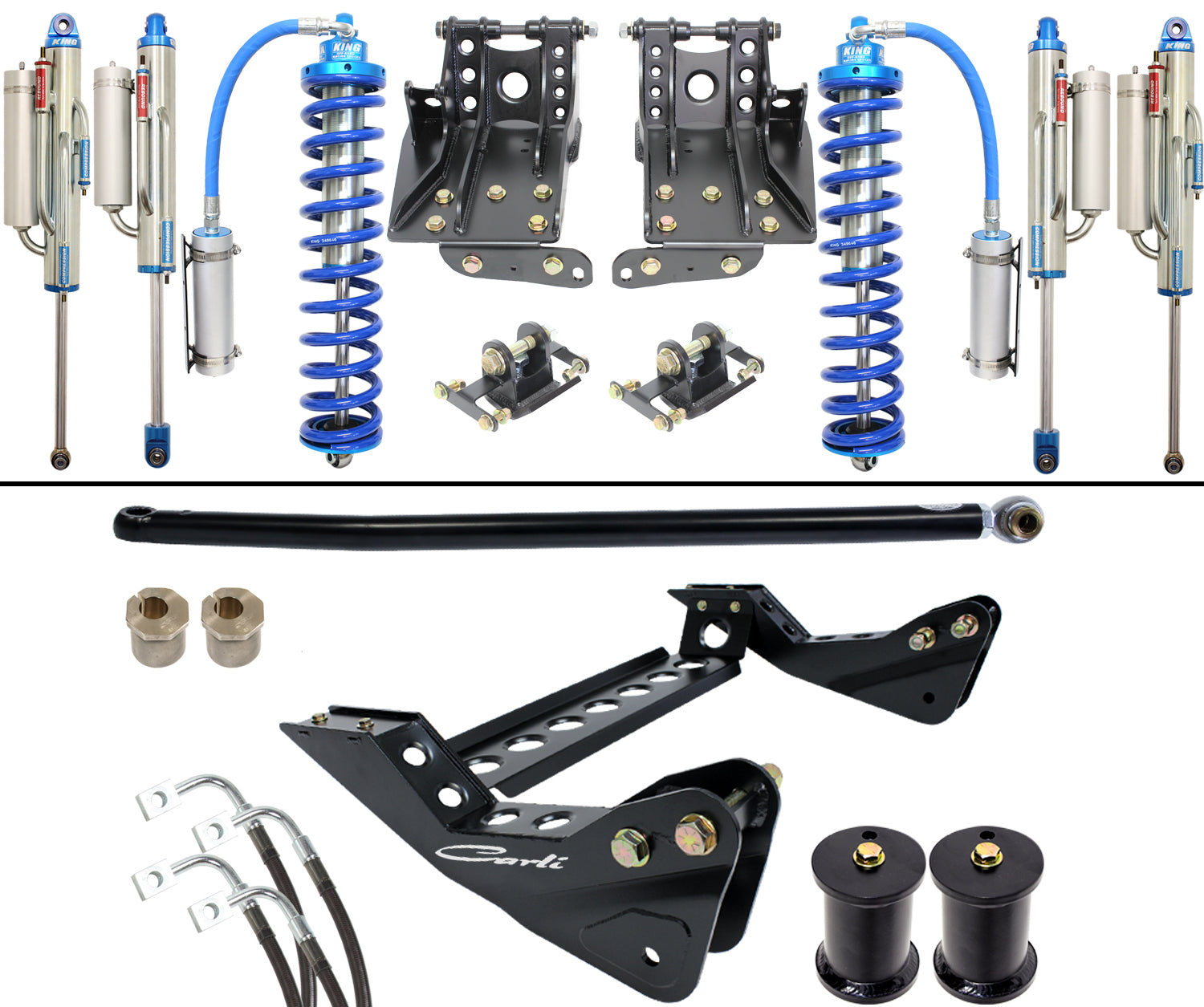 Coilover Bypass 2.5 System 2.5/3.5 inch Lift 2005-07 Ford F250/F350 Diesel Carli Suspension