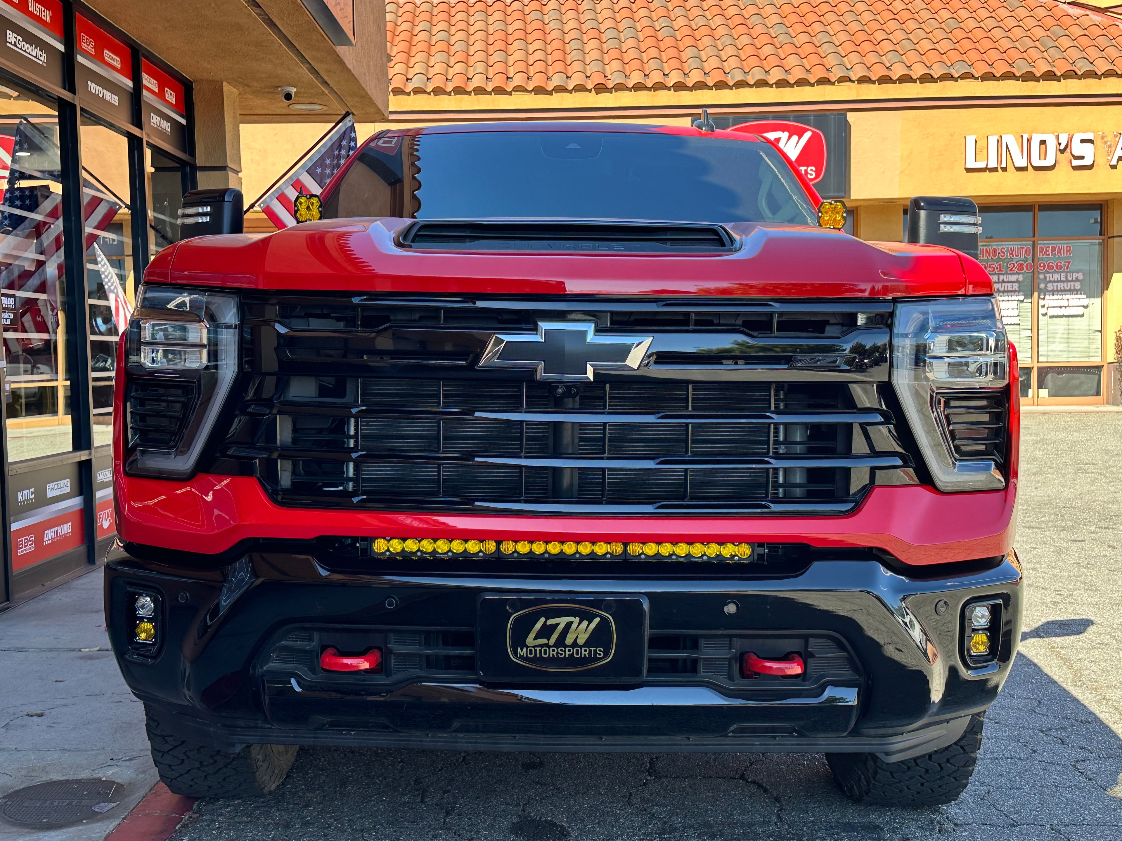 24-26 Chevy Silverado 2500/3500 Behind the Grille Light Bar Mount Kit for Baja Designs 30 inch Light Bar