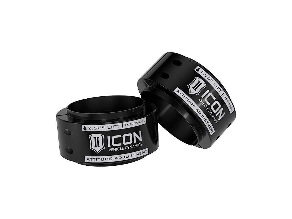 2021-2025 Ford F-150 Raptor .5-2.5 Inch Lift Front Attitude Adjustment Collar Leveling Kit, ICON Alloys