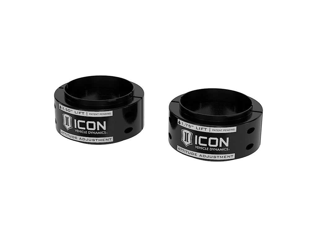 2021-2025 Ford F-150 Raptor .5-2.5 Inch Lift Front Attitude Adjustment Collar Leveling Kit, ICON Alloys